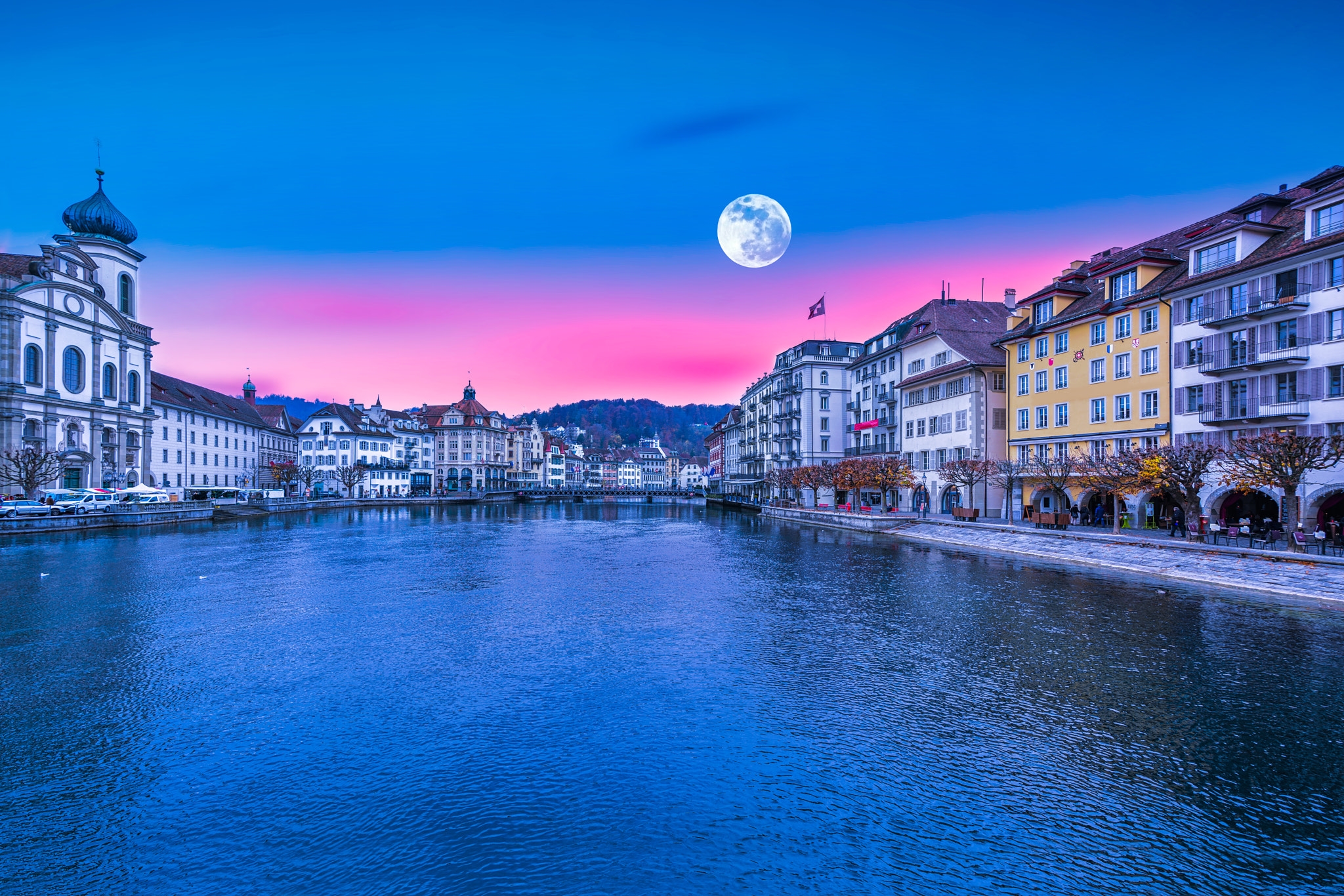 Wallpapers the Church of the Jesuits Luzern Lucerne on the desktop