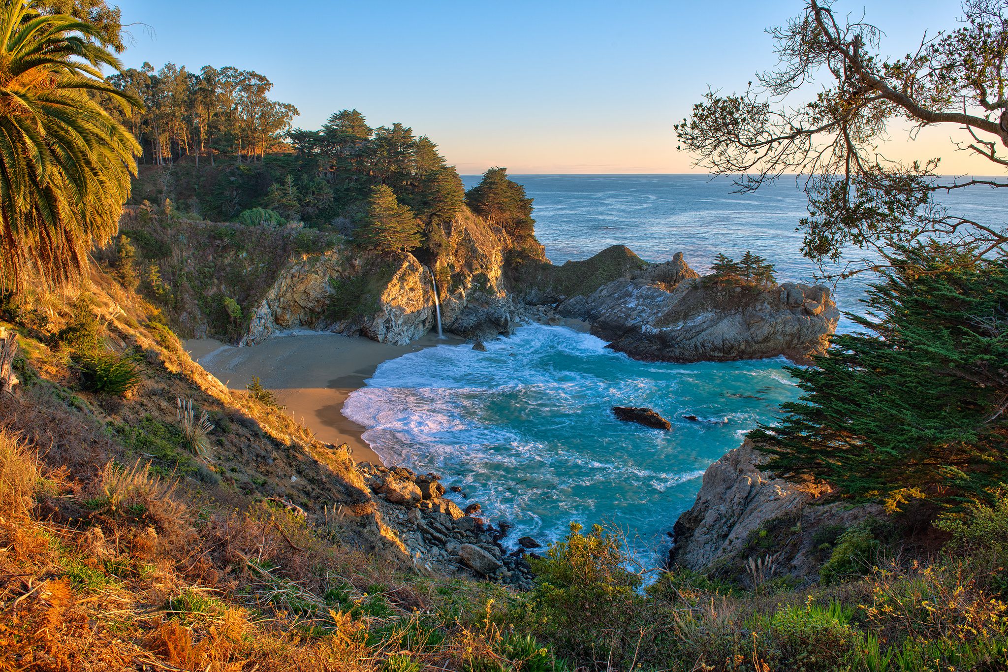 Wallpapers Big Sur Julia Pfeiffer Burns State Park sunset on the desktop