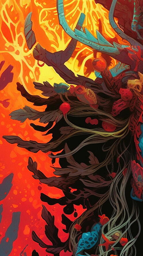 Бесплатное фото Рисунок мужской сказочной головы