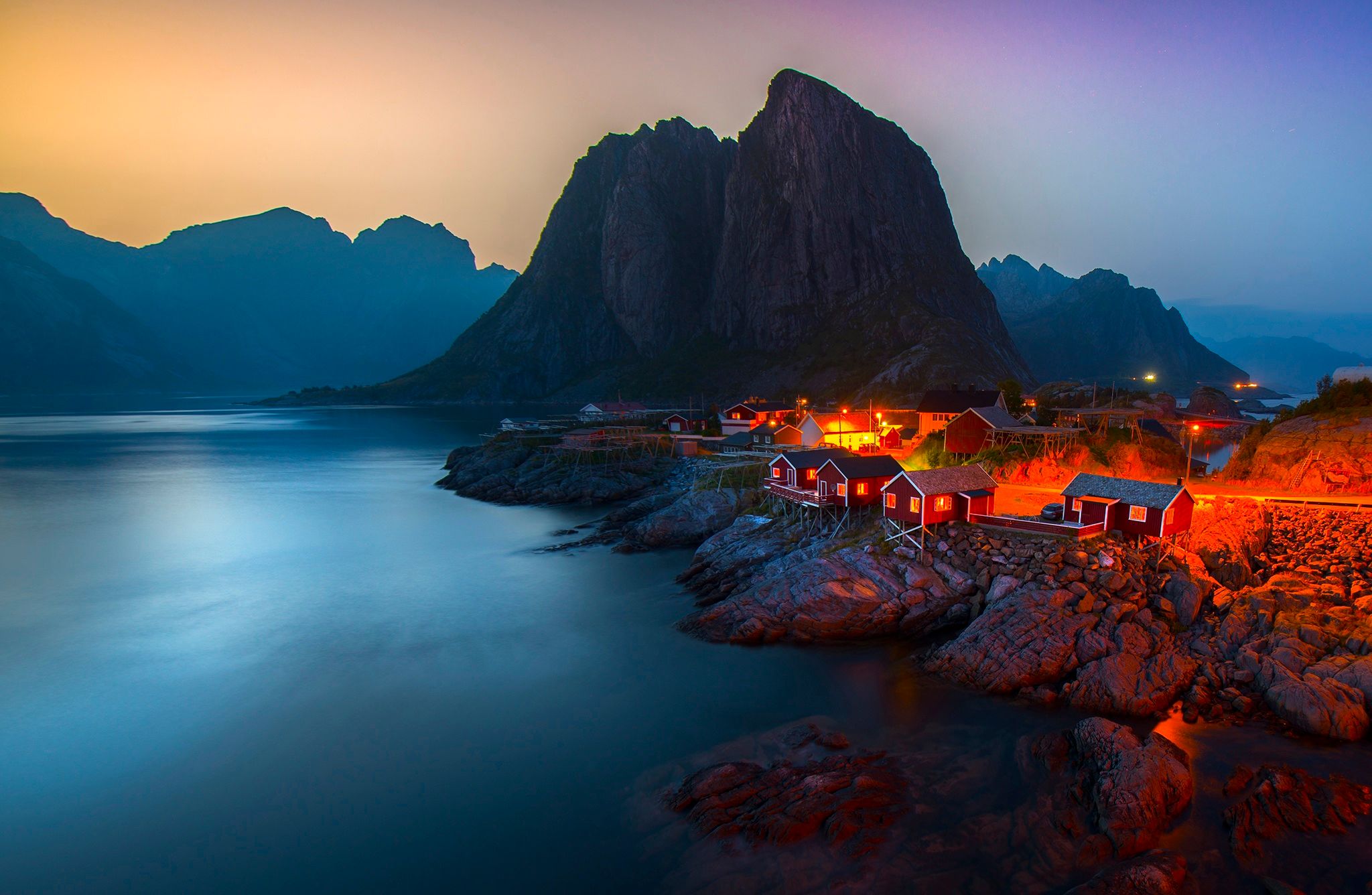 Wallpapers Lofoten landscapes cityscape on the desktop