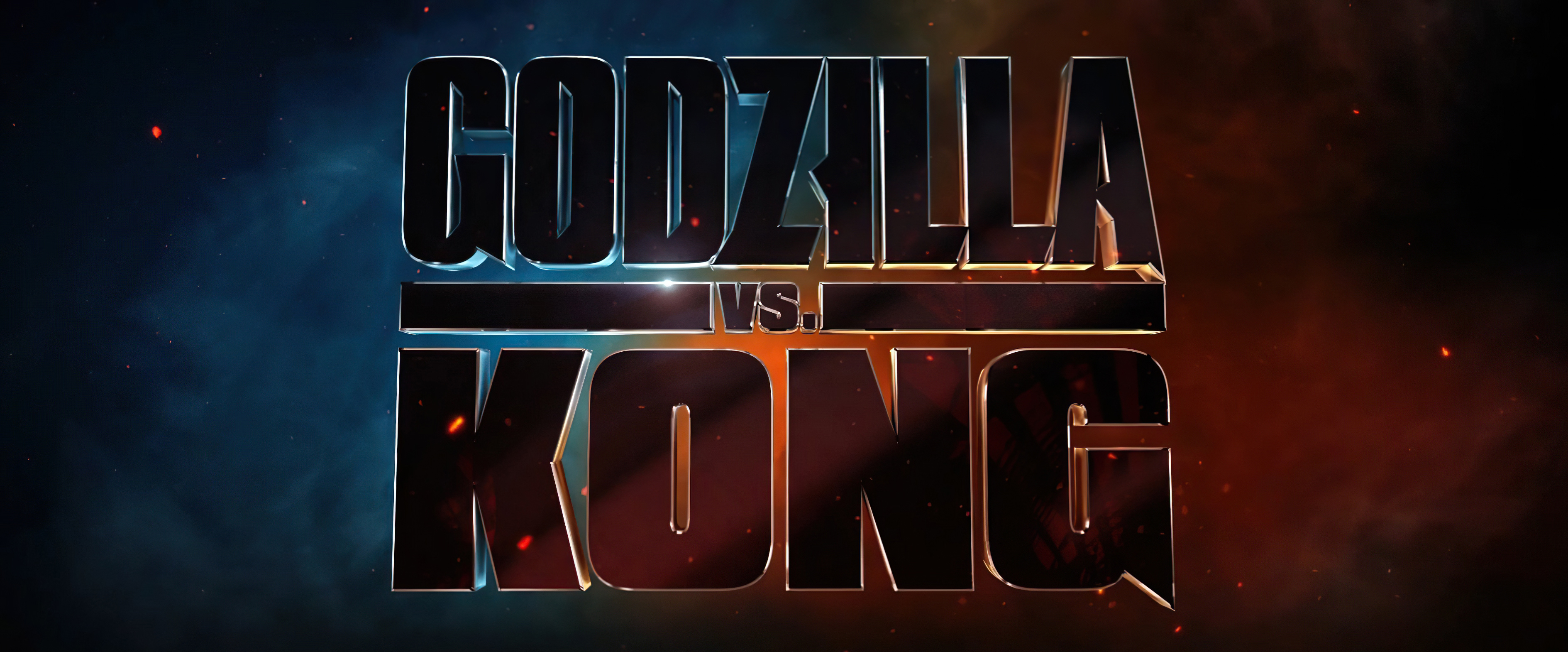 桌面上的壁纸2021 年电影 GOLZILLA VS KONG 徽标