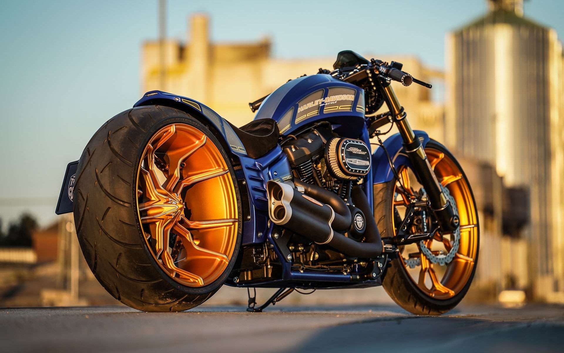 Бесплатное фото Мотоцикл Harley davidson на заказ