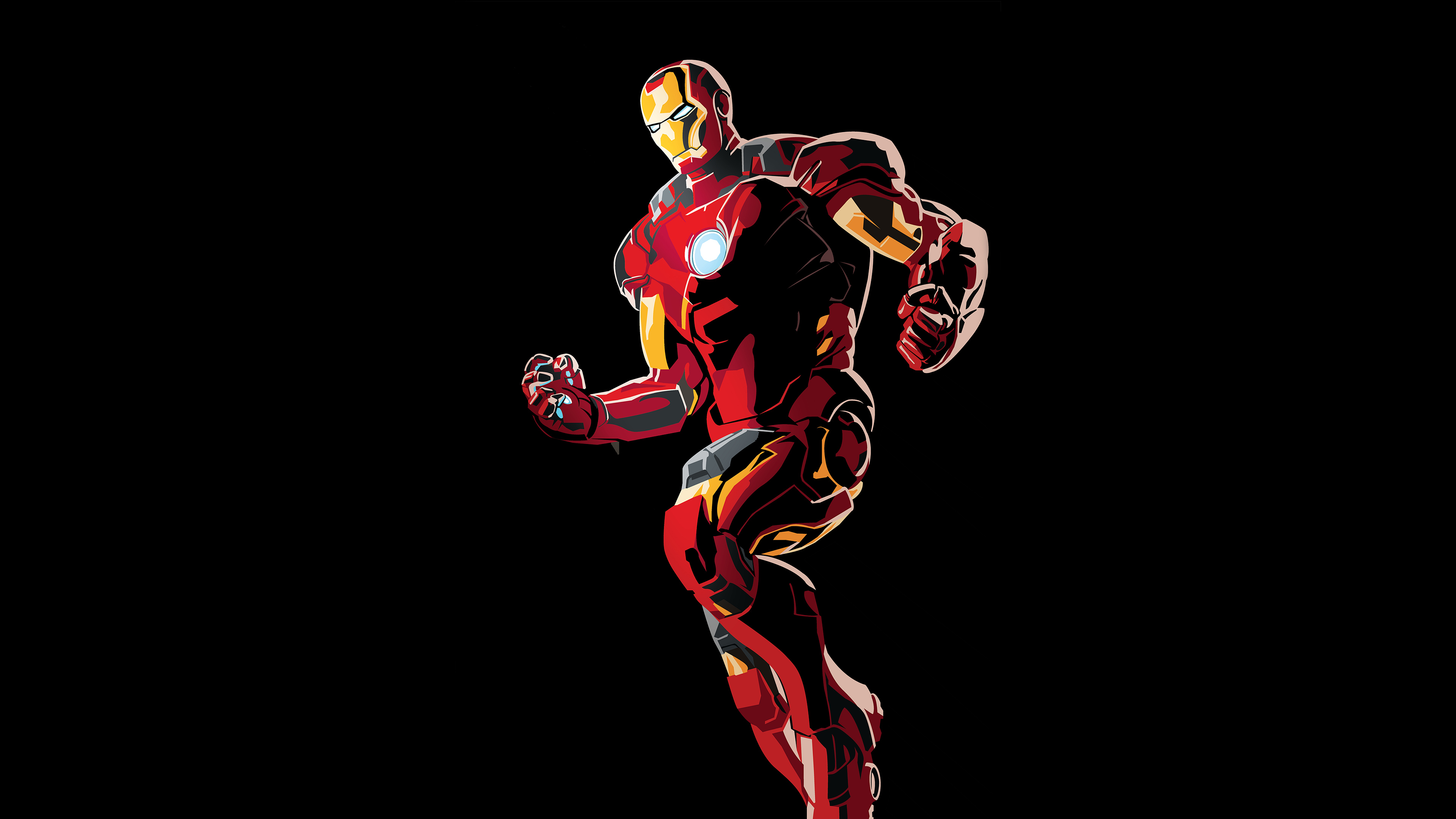 Free photo Iron Man on a black background