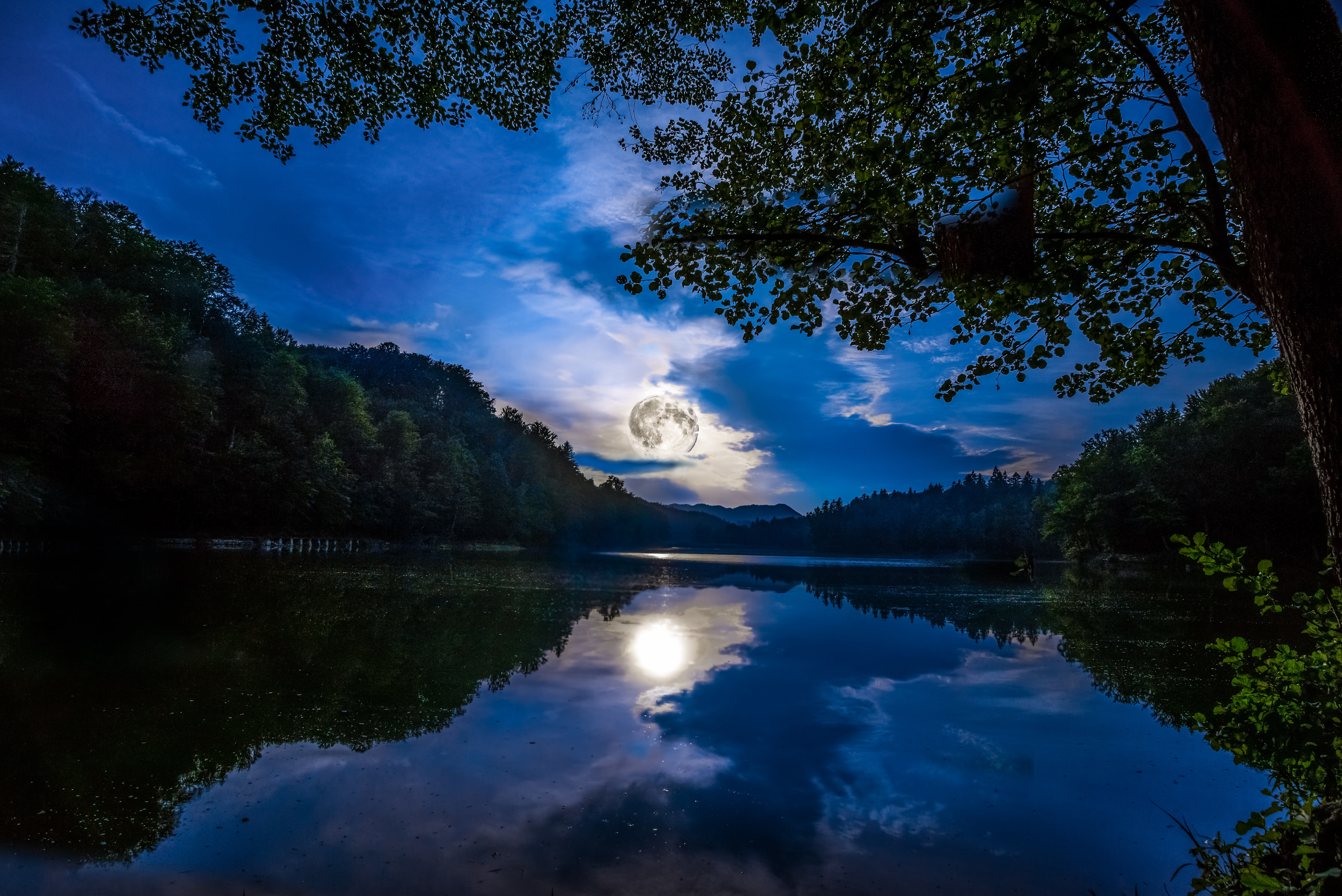 Wallpapers nature landscape moon on the desktop