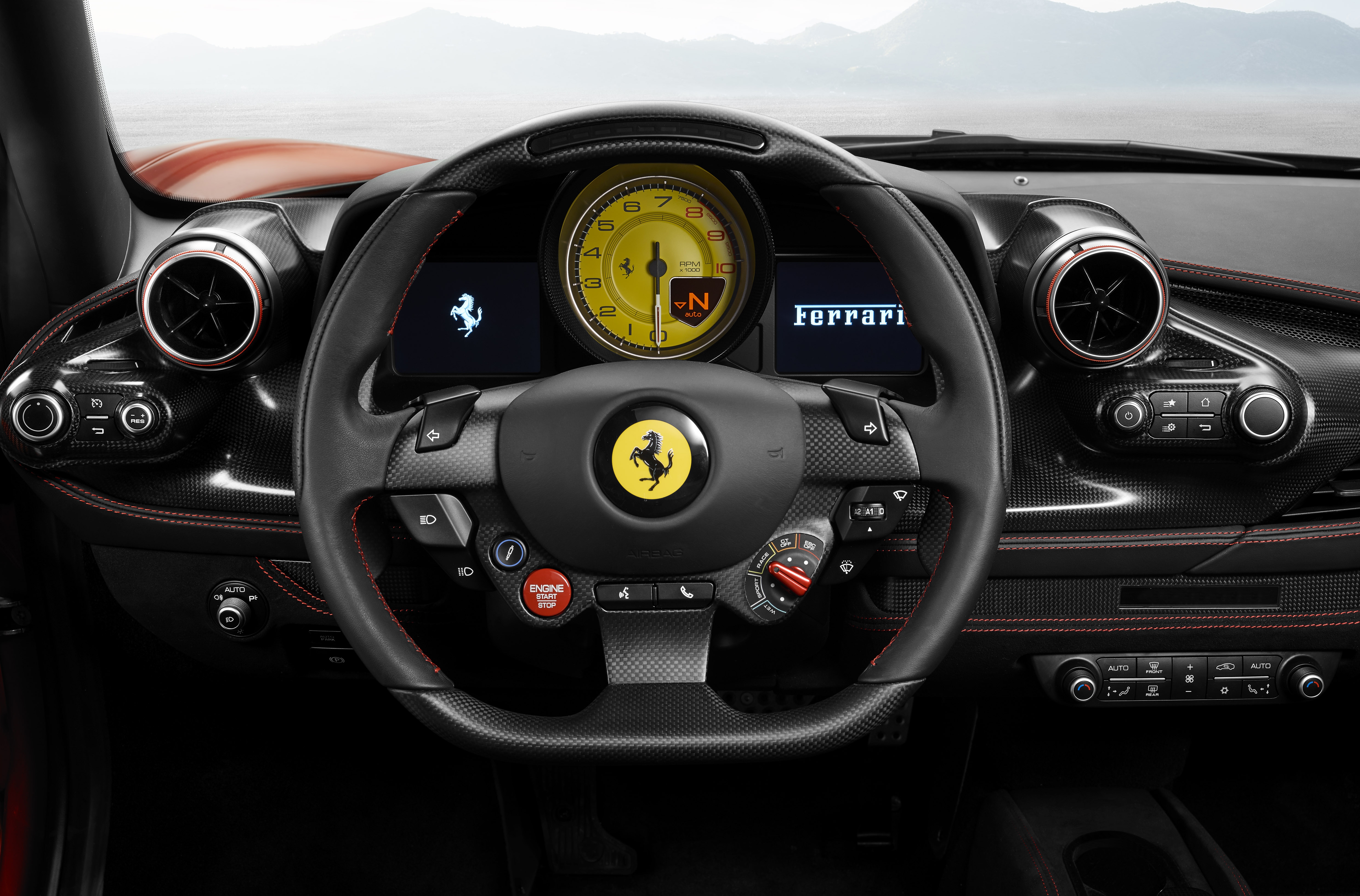 Wallpapers wallpaper ferrari f8 tributo interior supercars on the desktop