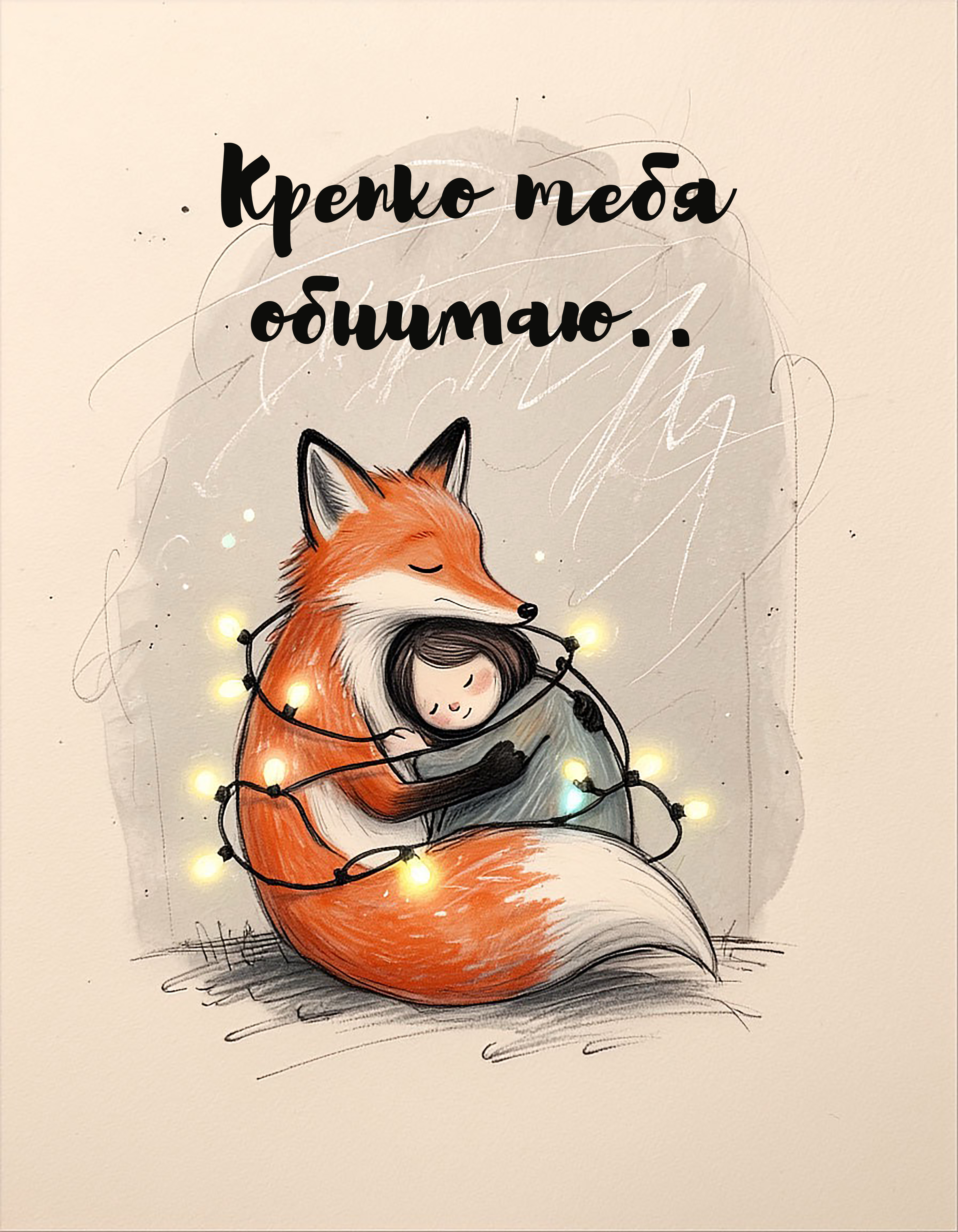 Бесплатная открытка Обнимашки.