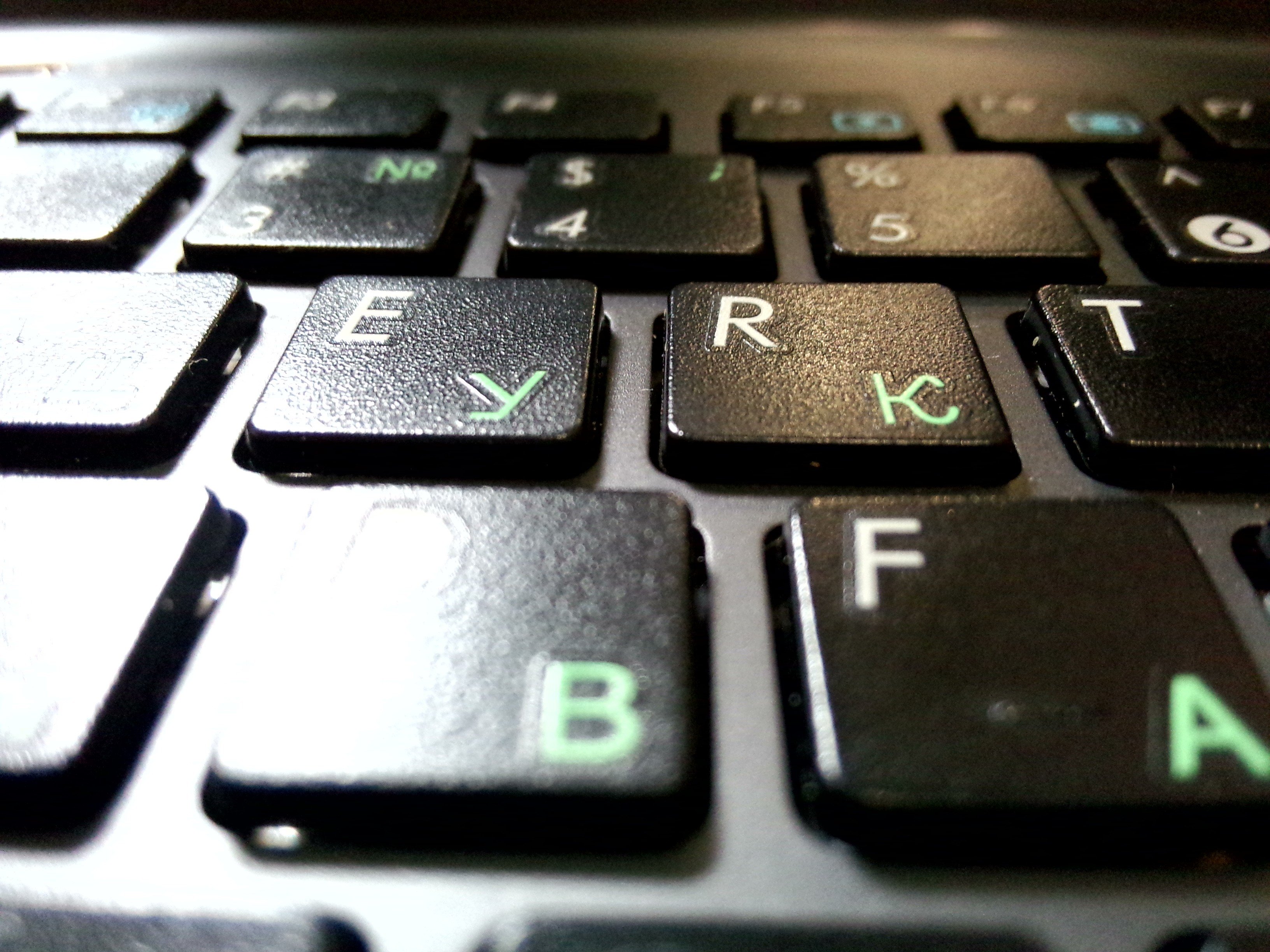 Wallpapers keyboards Wallpaper macro on the desktop