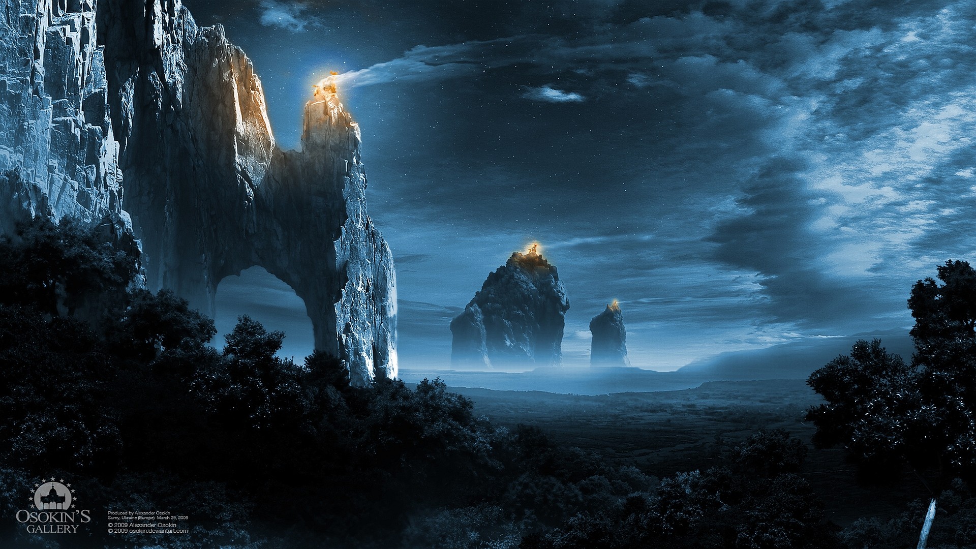 Скалы во тьме