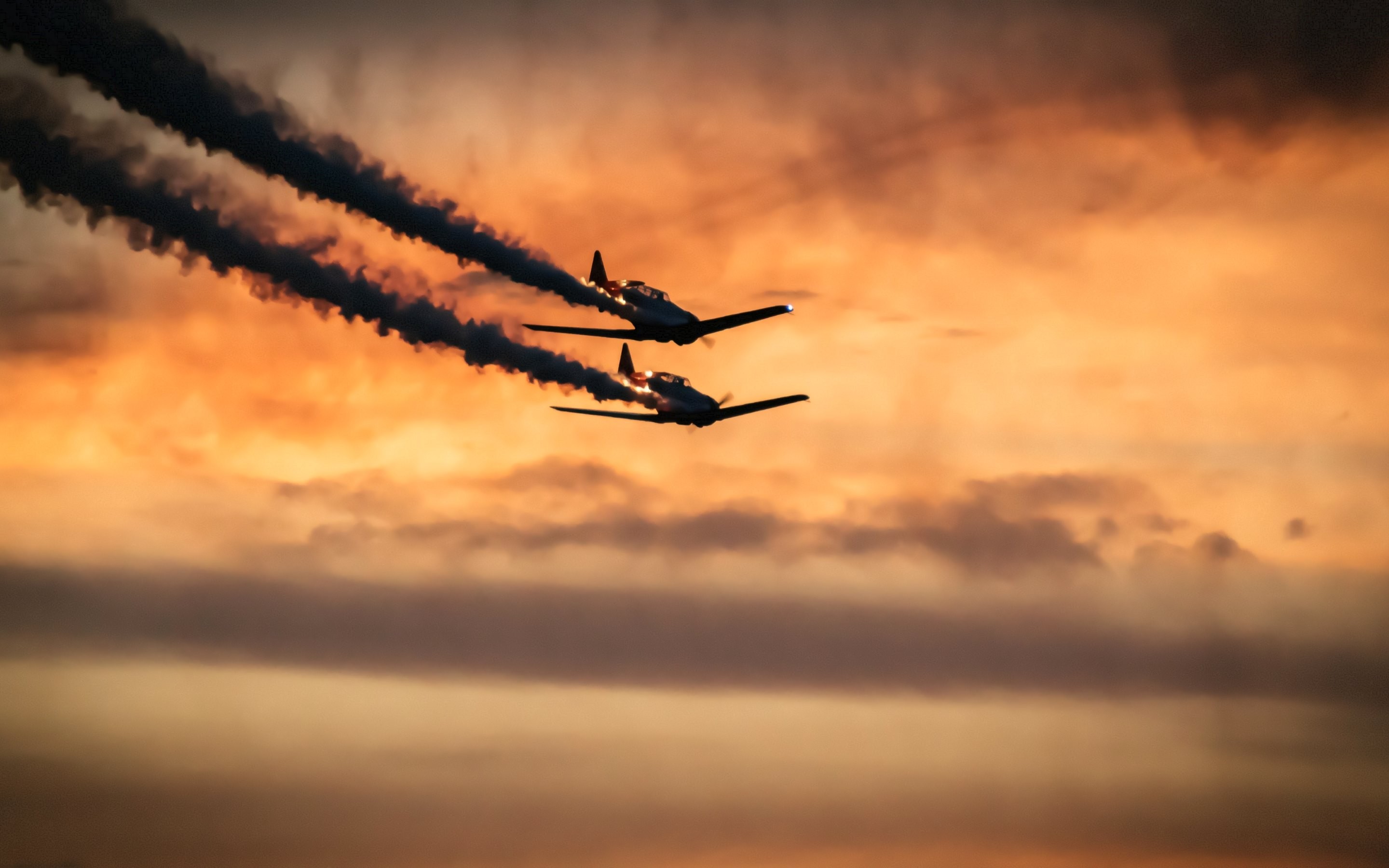 Wallpapers sunset sky vehicle on the desktop