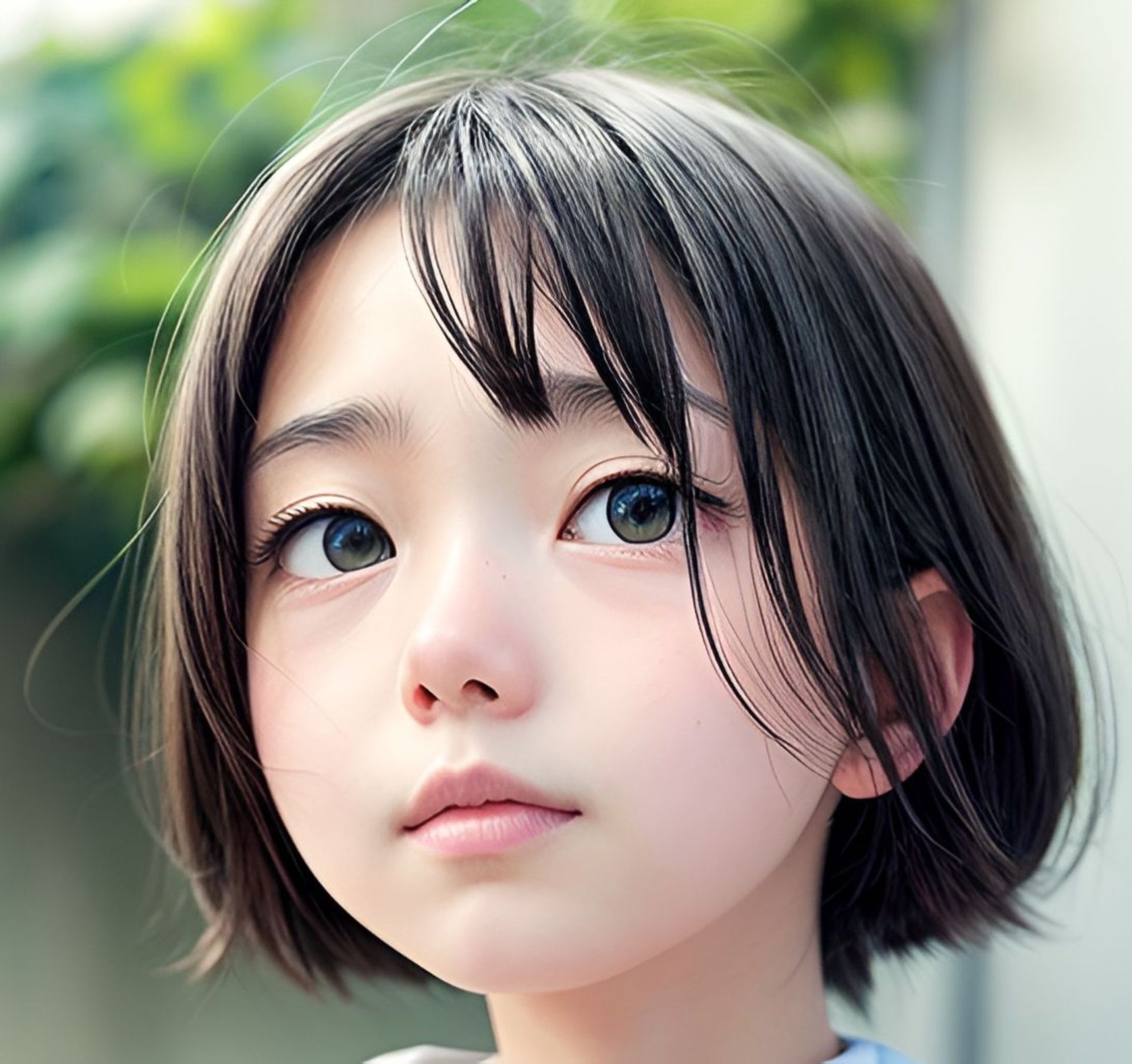 Free photo Pretty girl, anime, neural net.