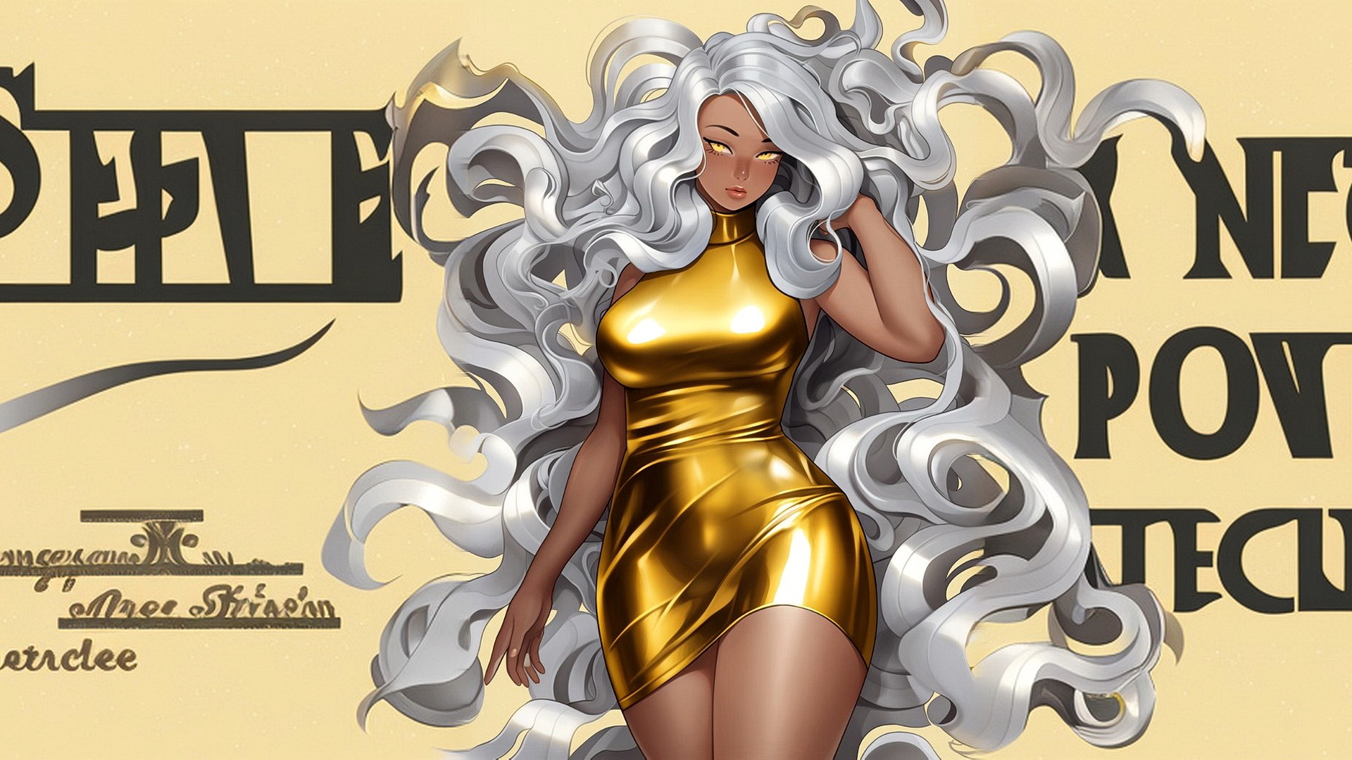 Бесплатное фото Девушка с длинными белыми волосами стоит на светлом фоне