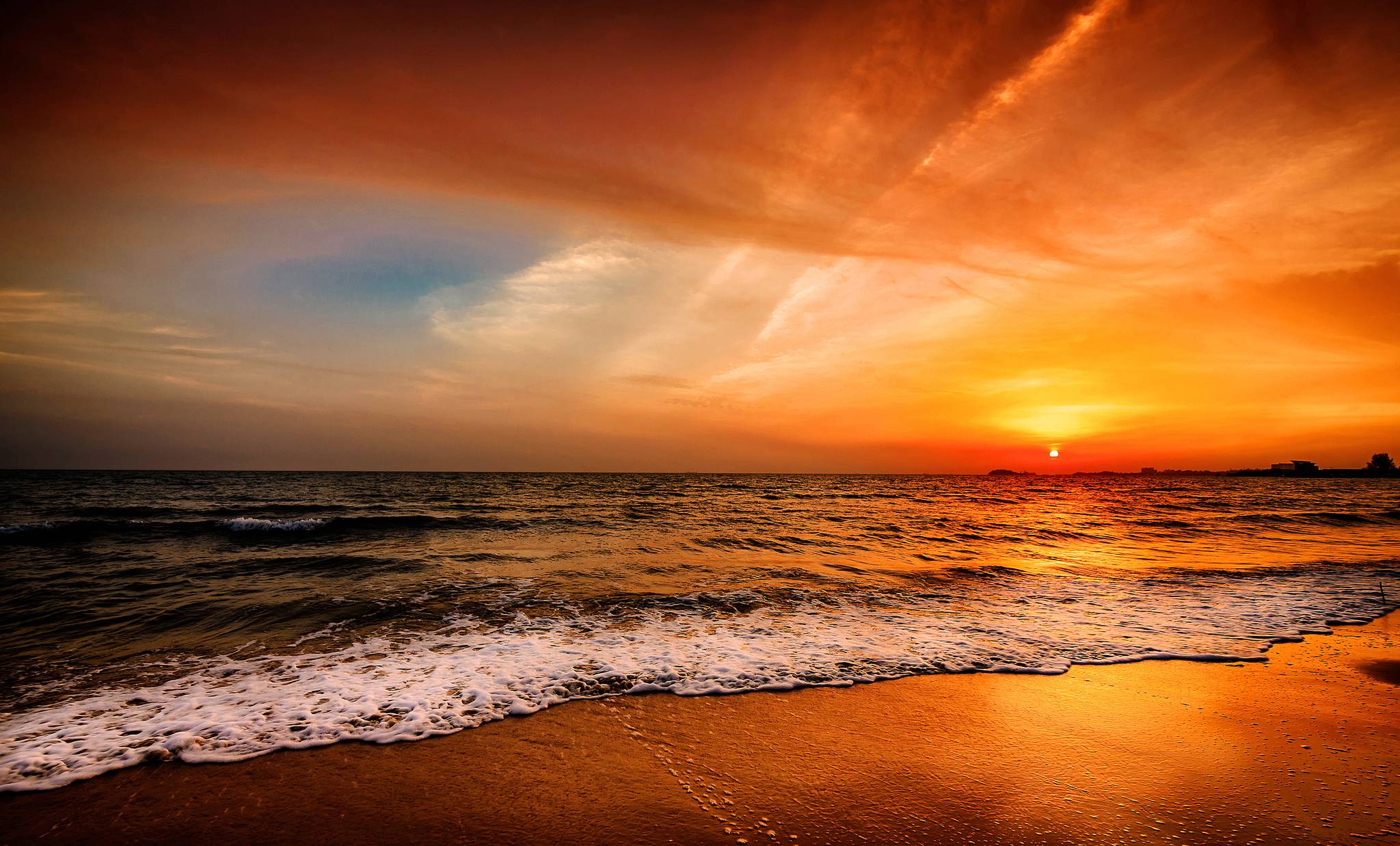 Wallpapers landscape sand beach sunset on the desktop