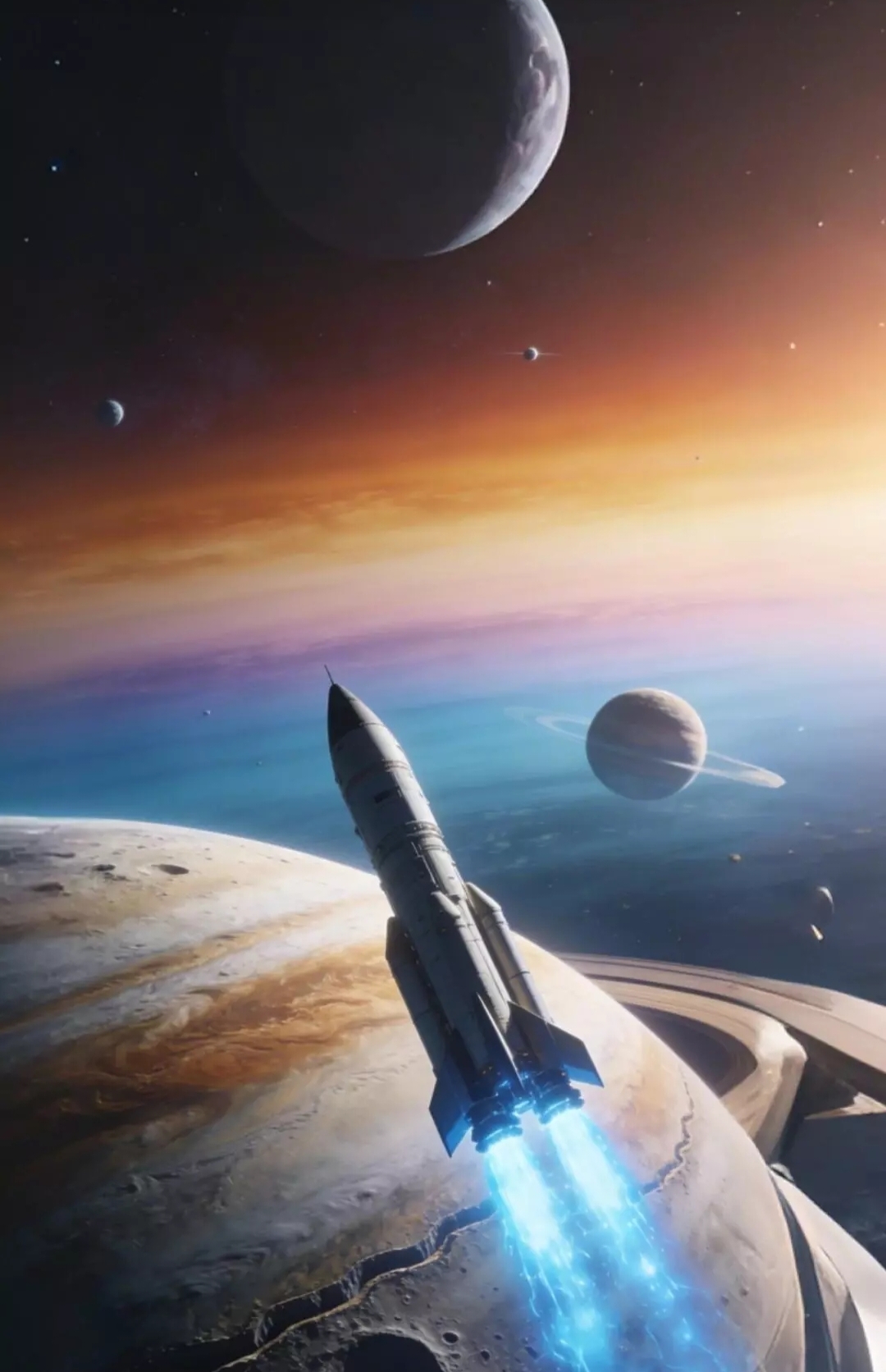 Бесплатное фото Запуск космической ракеты в открытый космос