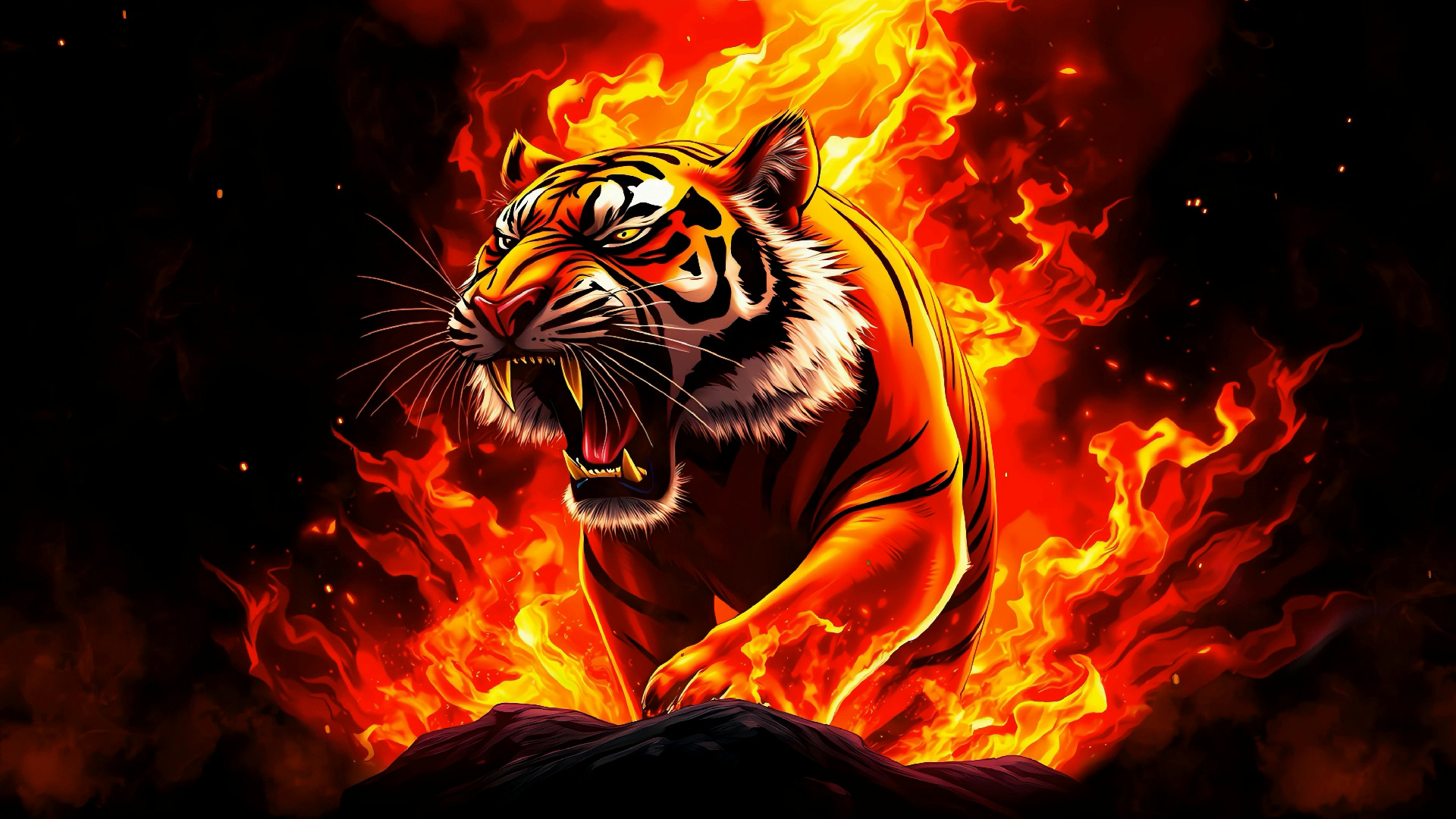 免费视频一只着火的老虎