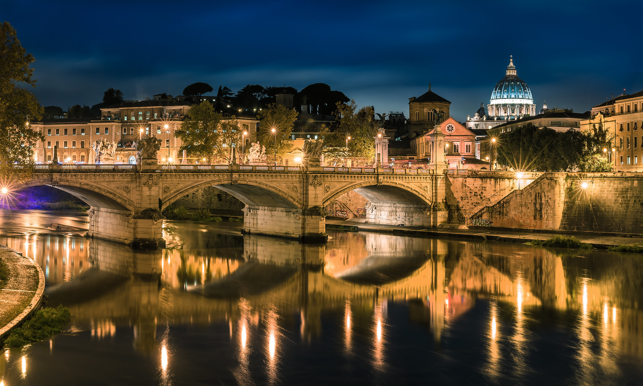 Wallpapers Rome the bridge Vittorio Italy on the desktop