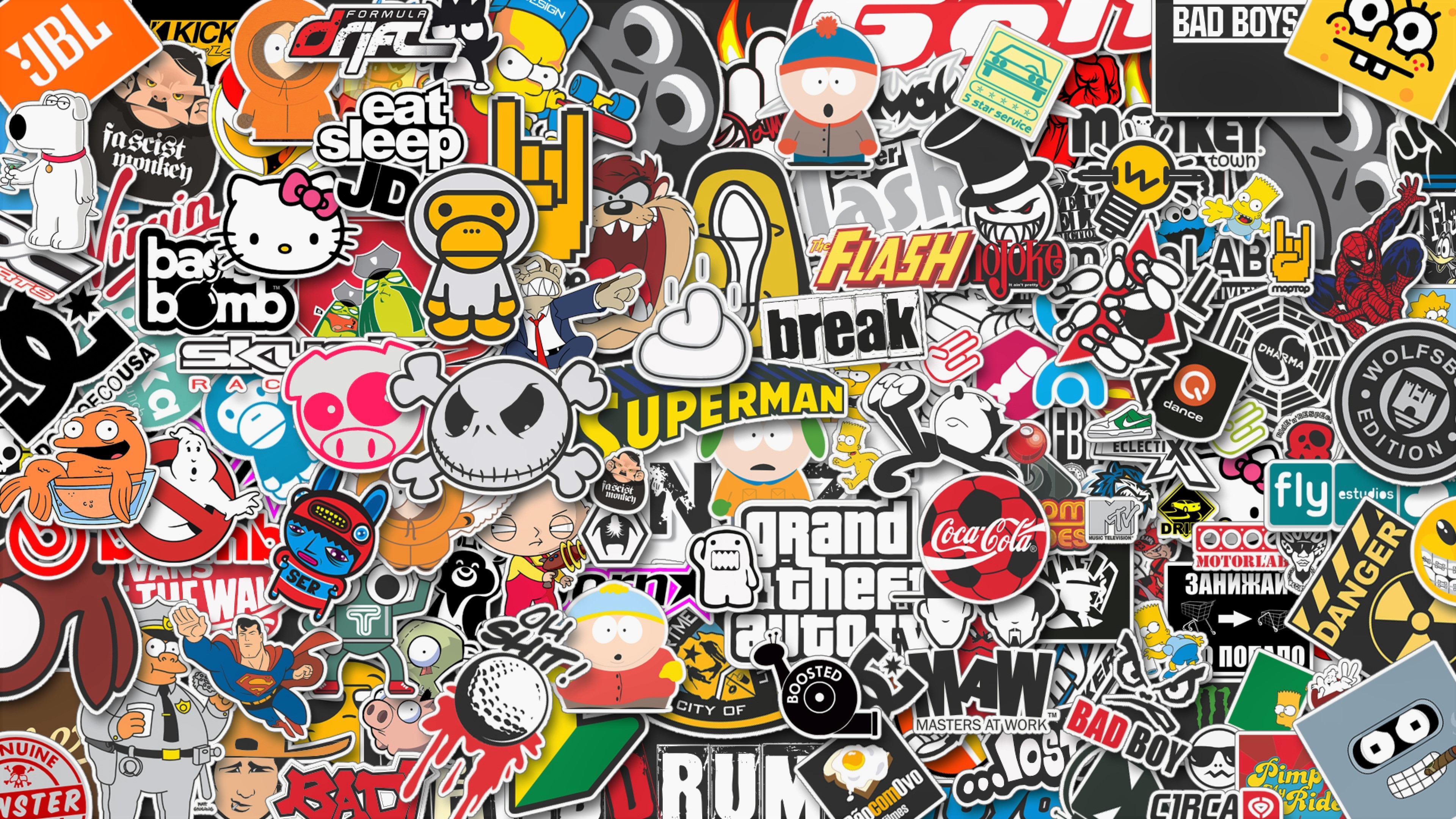 Wallpapers stickers artist games on the desktop