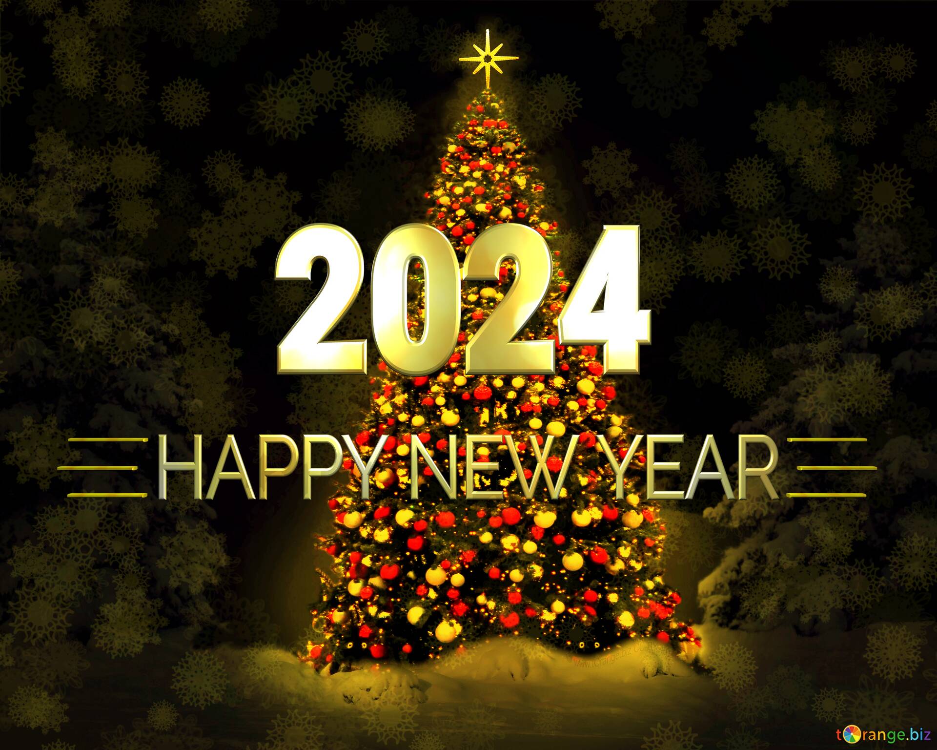 Free photo New Year`s tree 2024