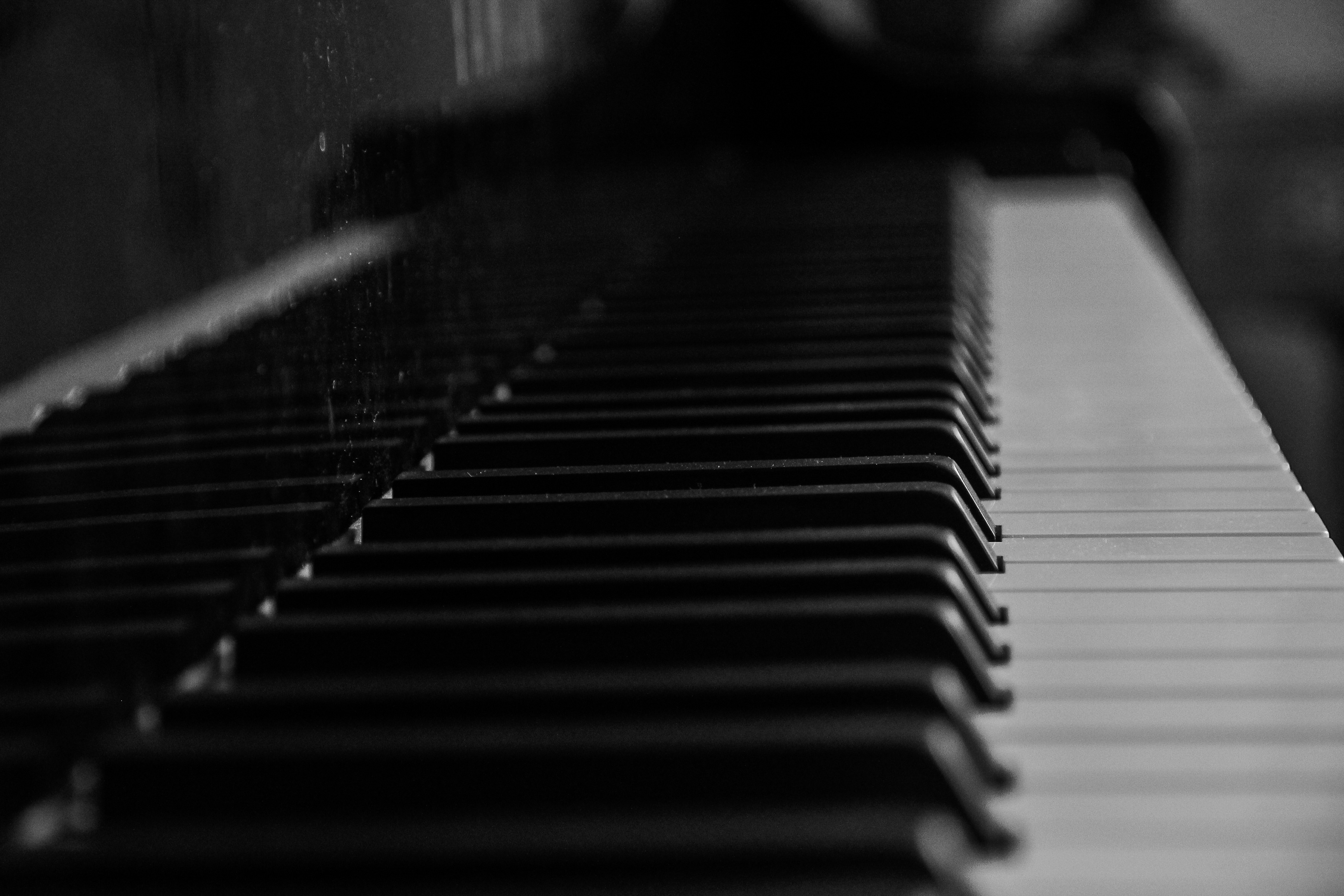 Обои музыка черно-белый клавиатура на рабочий стол