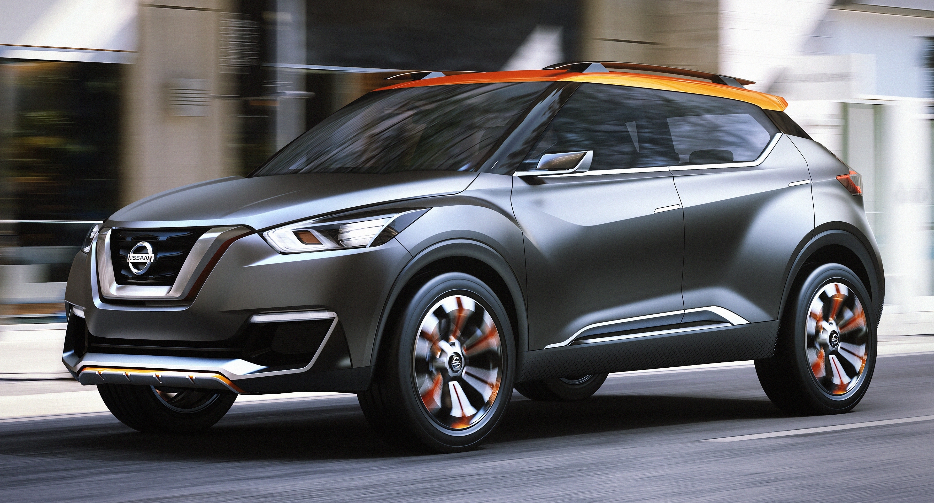 Free photo Nissan kicks suv in motion