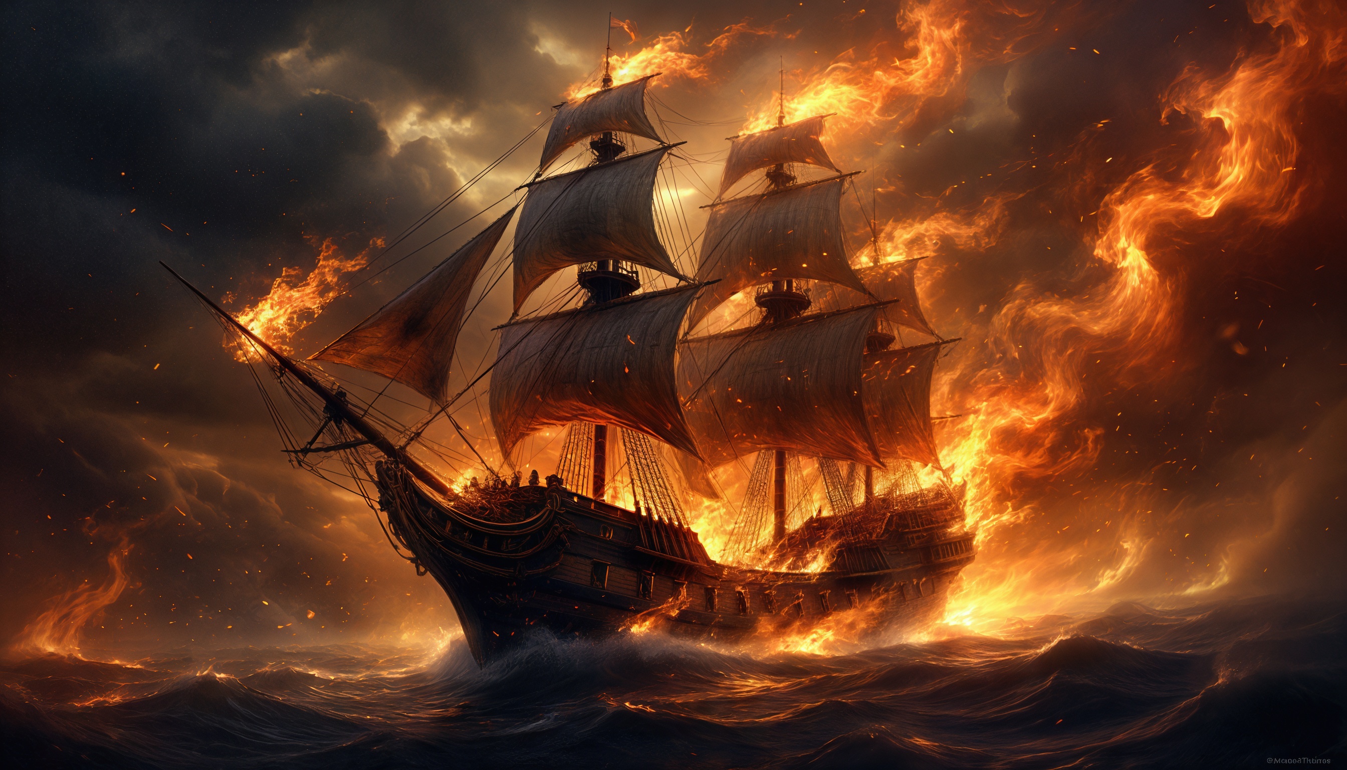 Wallpapers ship galleon pirate ship on the desktop