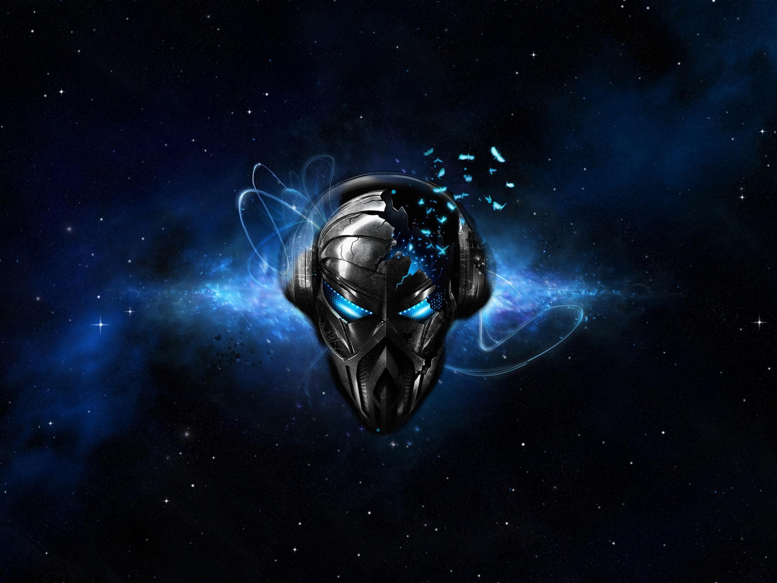 Обои абстракция синий глаза на рабочий стол