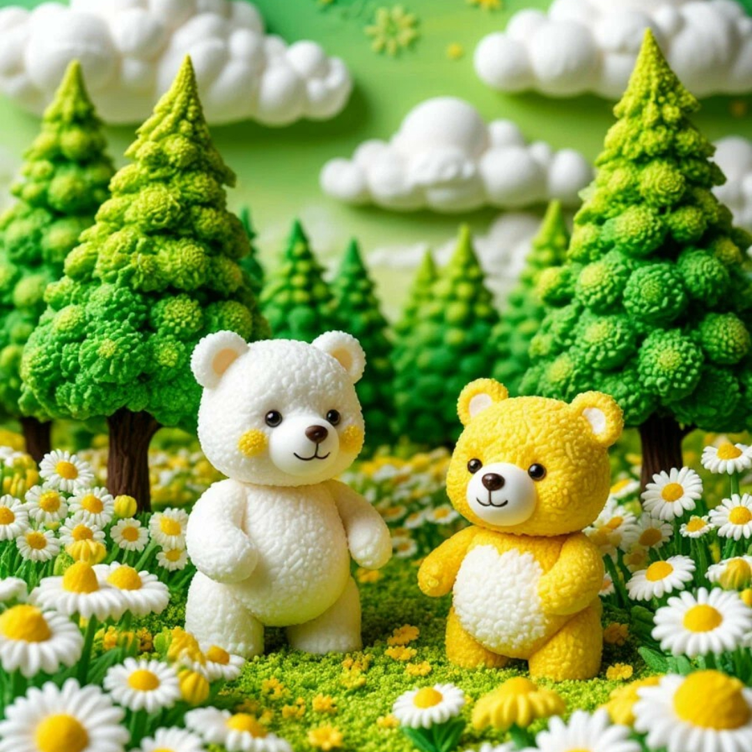 Бесплатное фото Зефирные медвежата