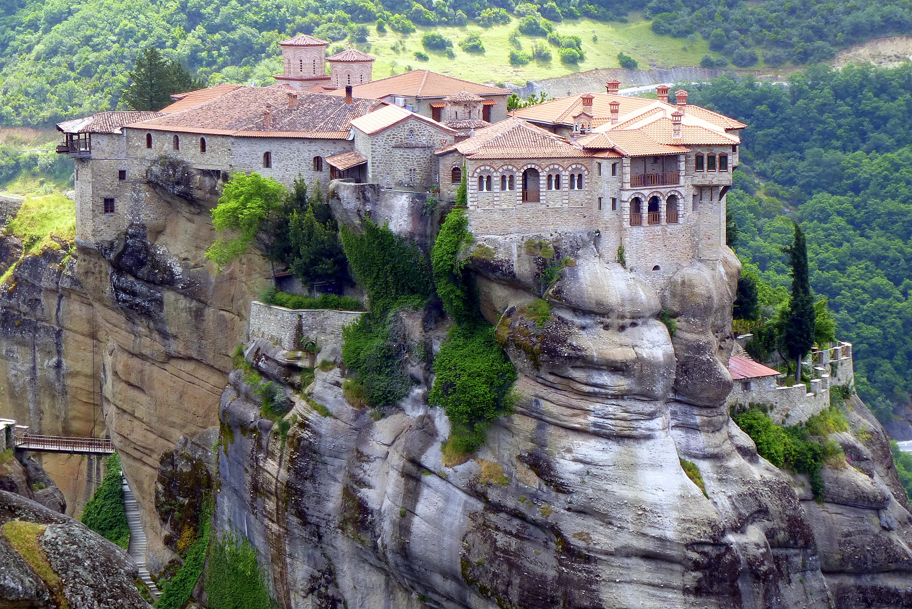 Wallpapers Holy Trinity Monastery Rocks Meteora on the desktop