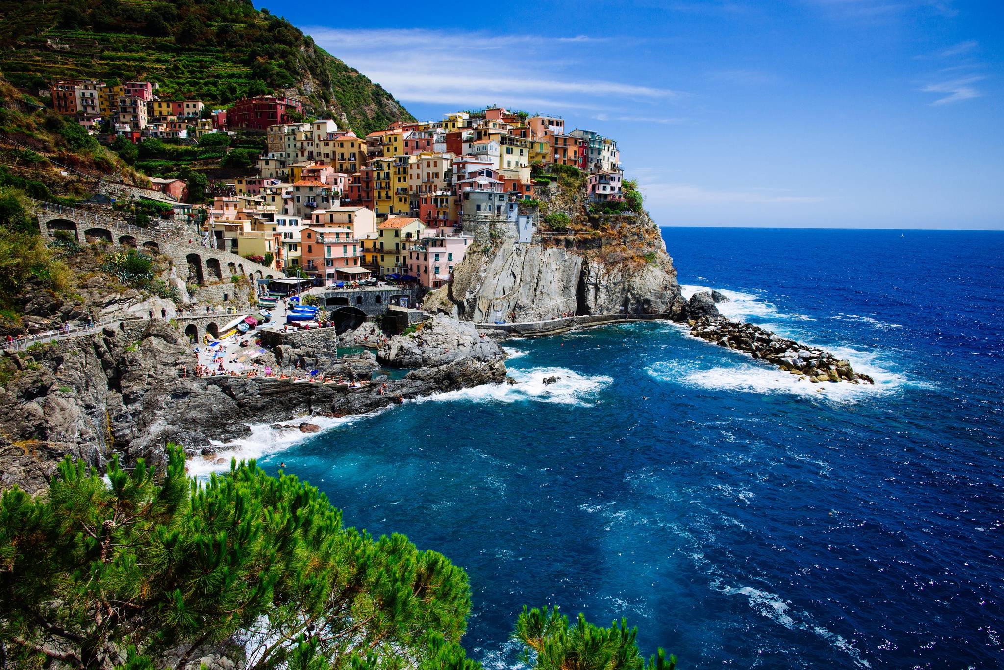 Wallpapers Ligurian Sea sea rocks on the desktop