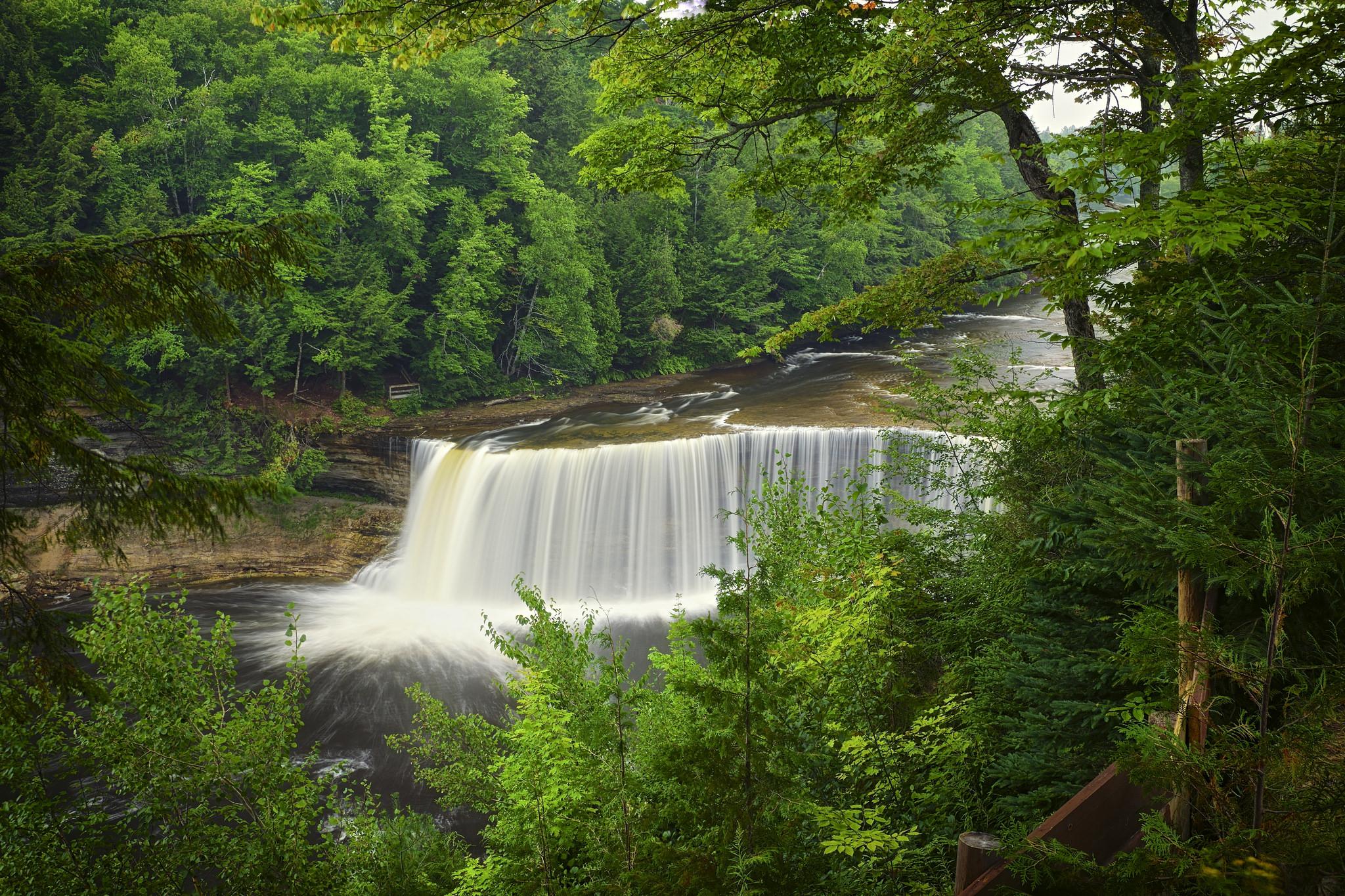 Wallpapers waterfall river michigan on the desktop