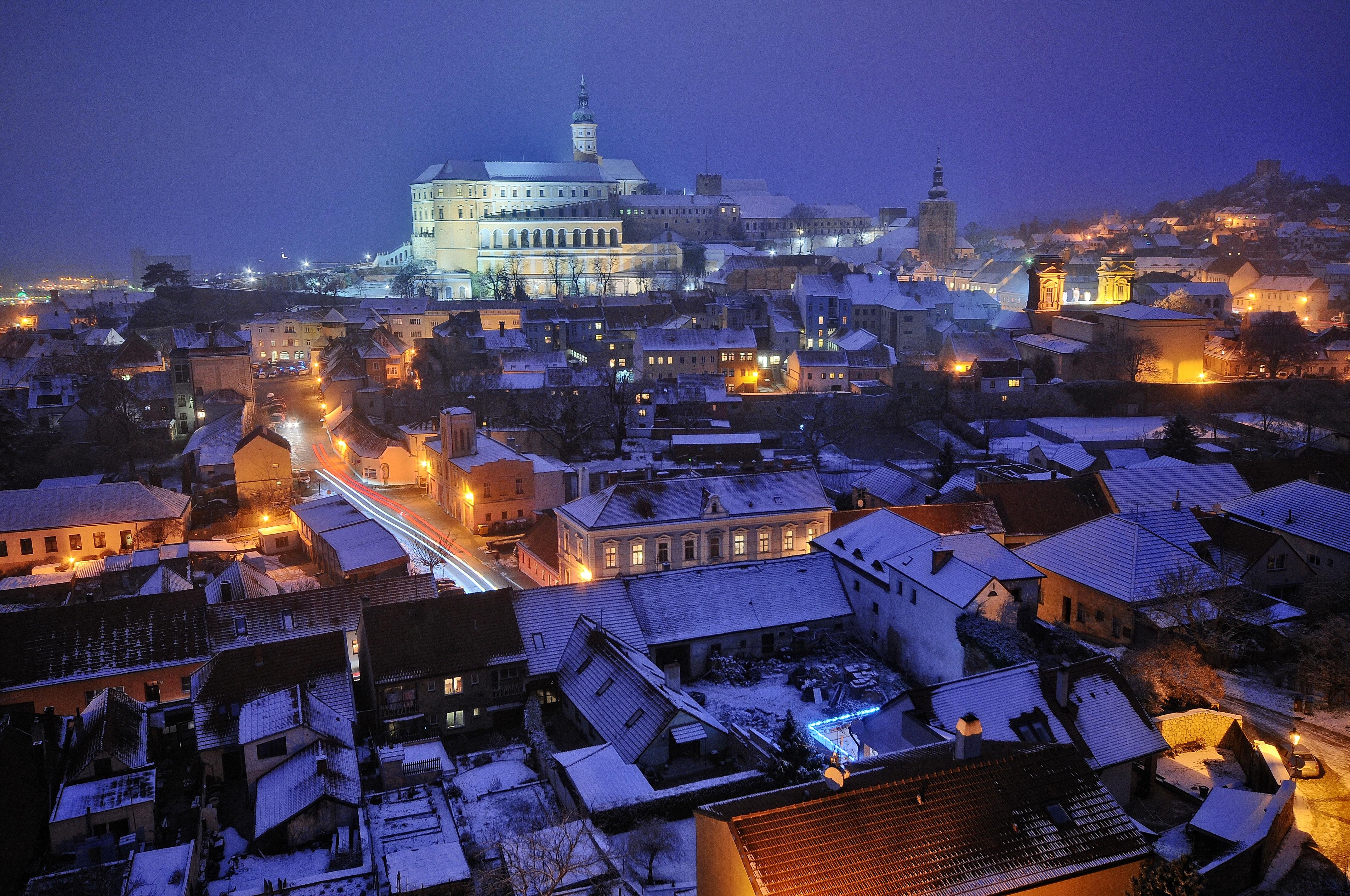 Wallpapers Czech Republic night lights on the desktop