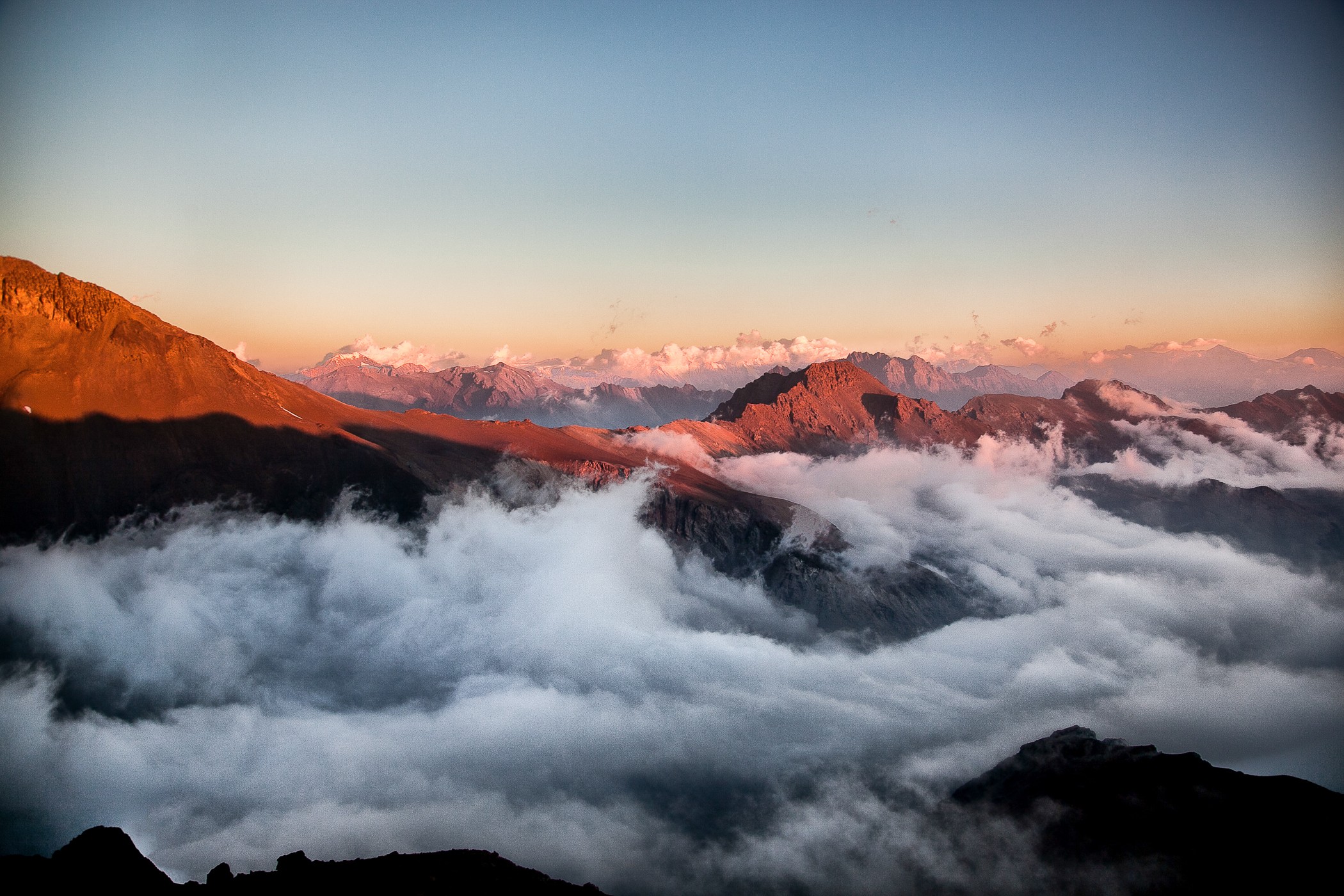 Wallpapers landscape mountains sunset on the desktop