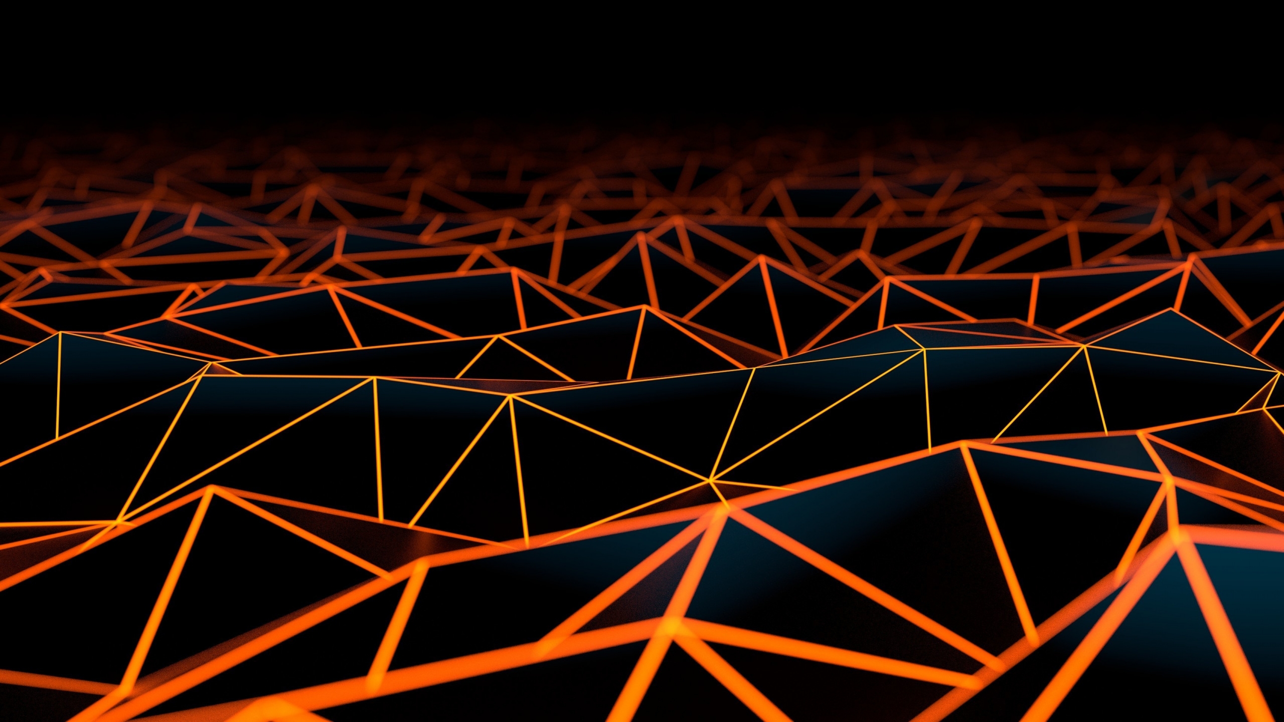 Wallpapers orange boke wallpaper low poly hills on the desktop