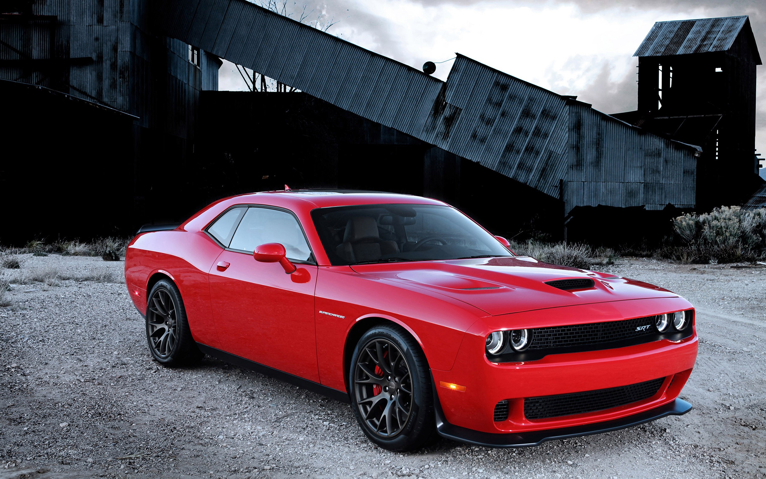 Обои Dodge Challenger Додж красный на рабочий стол