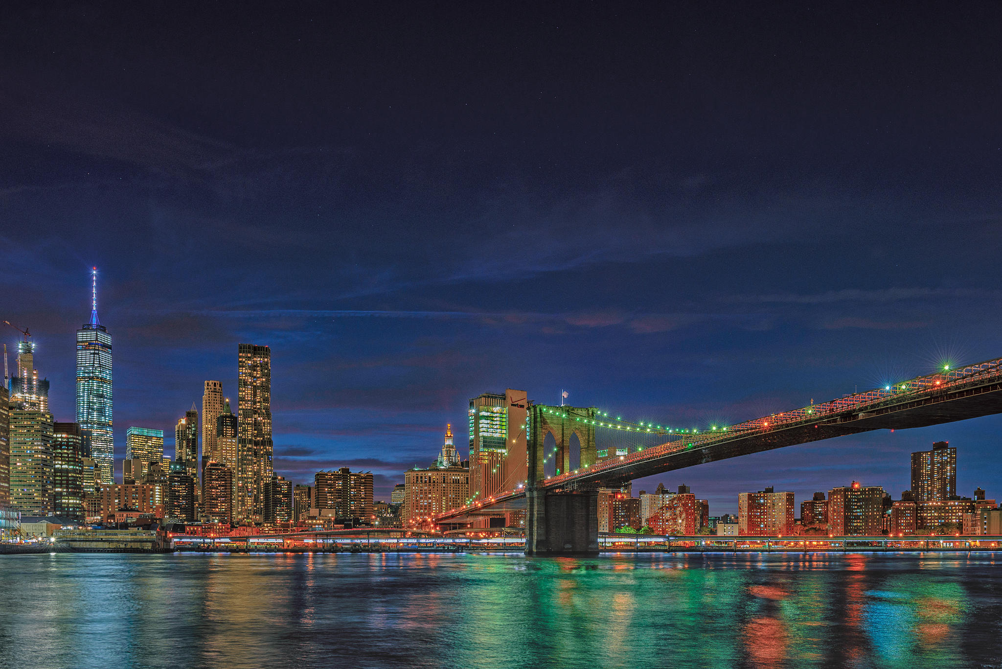 Free photo Screensaver brooklyn bridge, manhattan computer