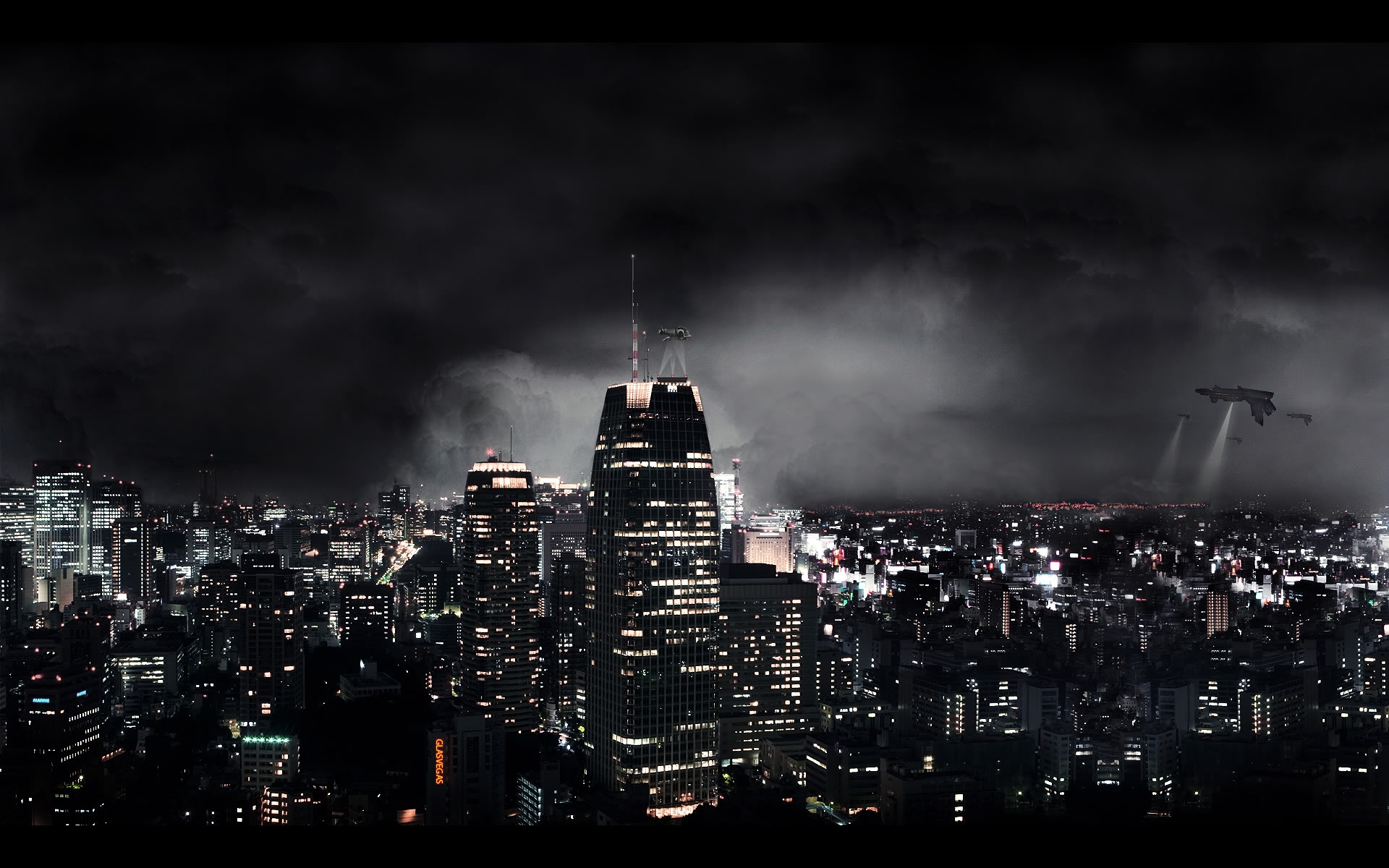 Wallpapers dark city night fantasy on the desktop