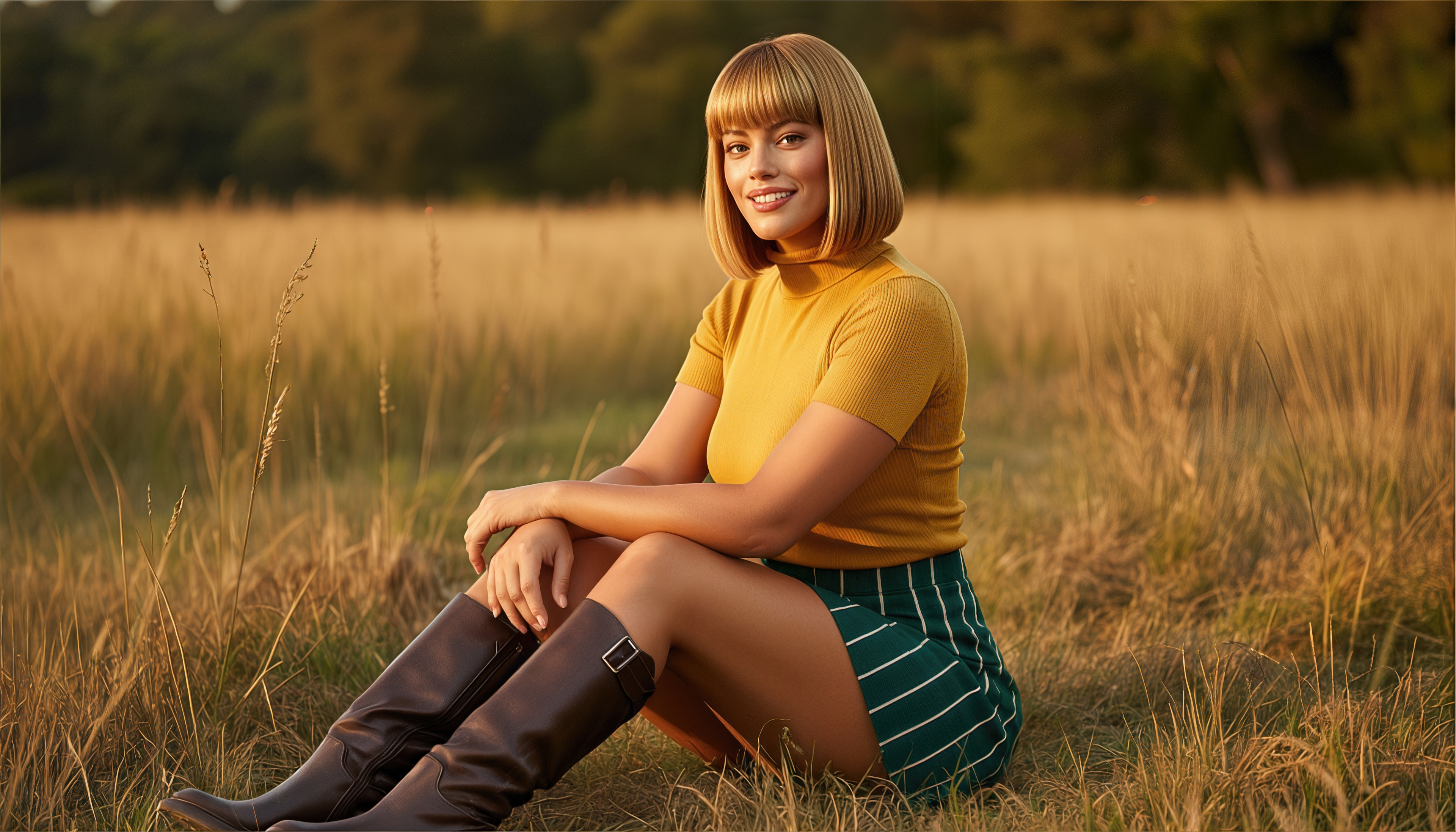 Wallpapers girl portrait meadow on the desktop