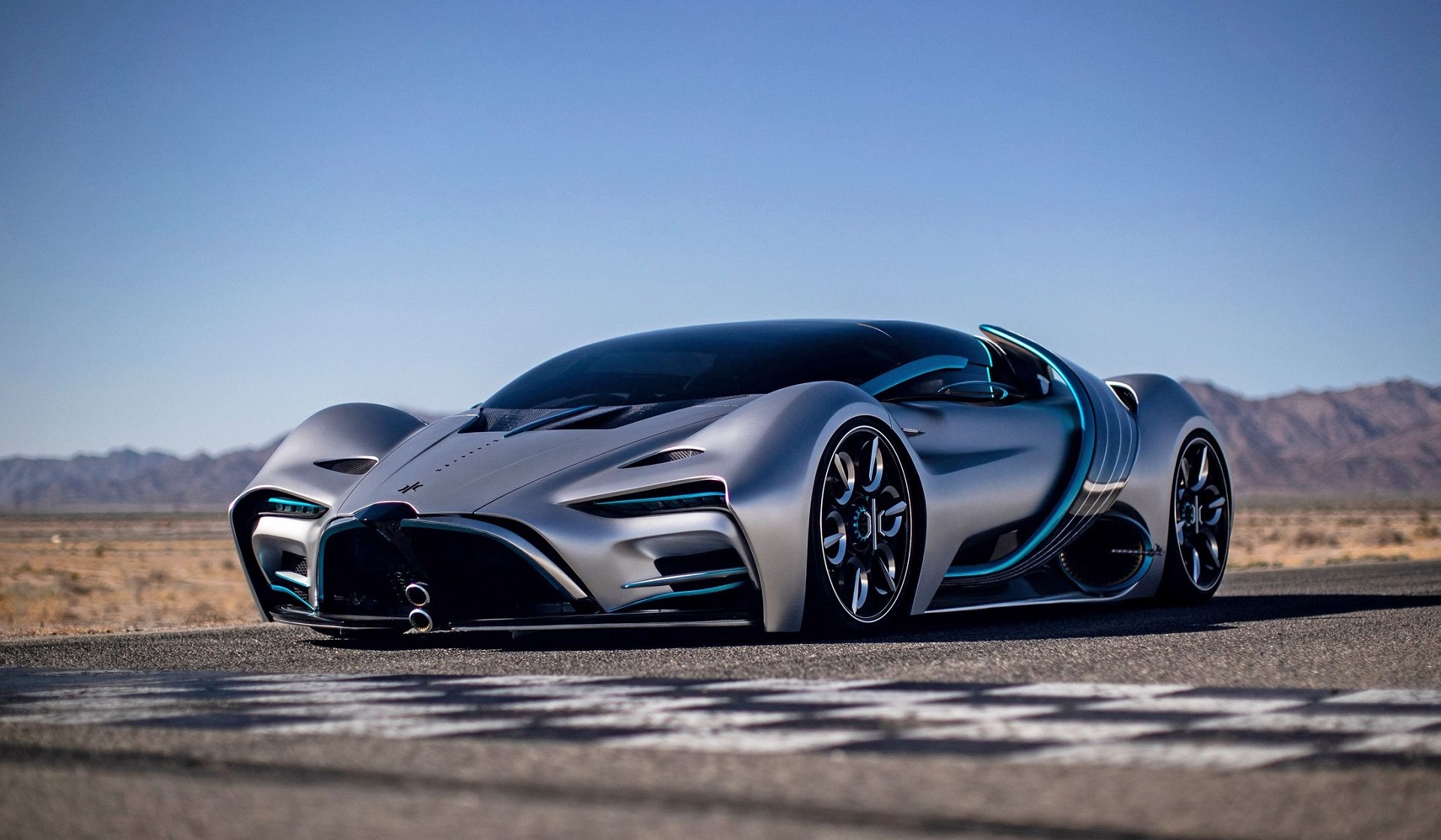 Бесплатное фото Водородный гиперкар Hyperion XP-1