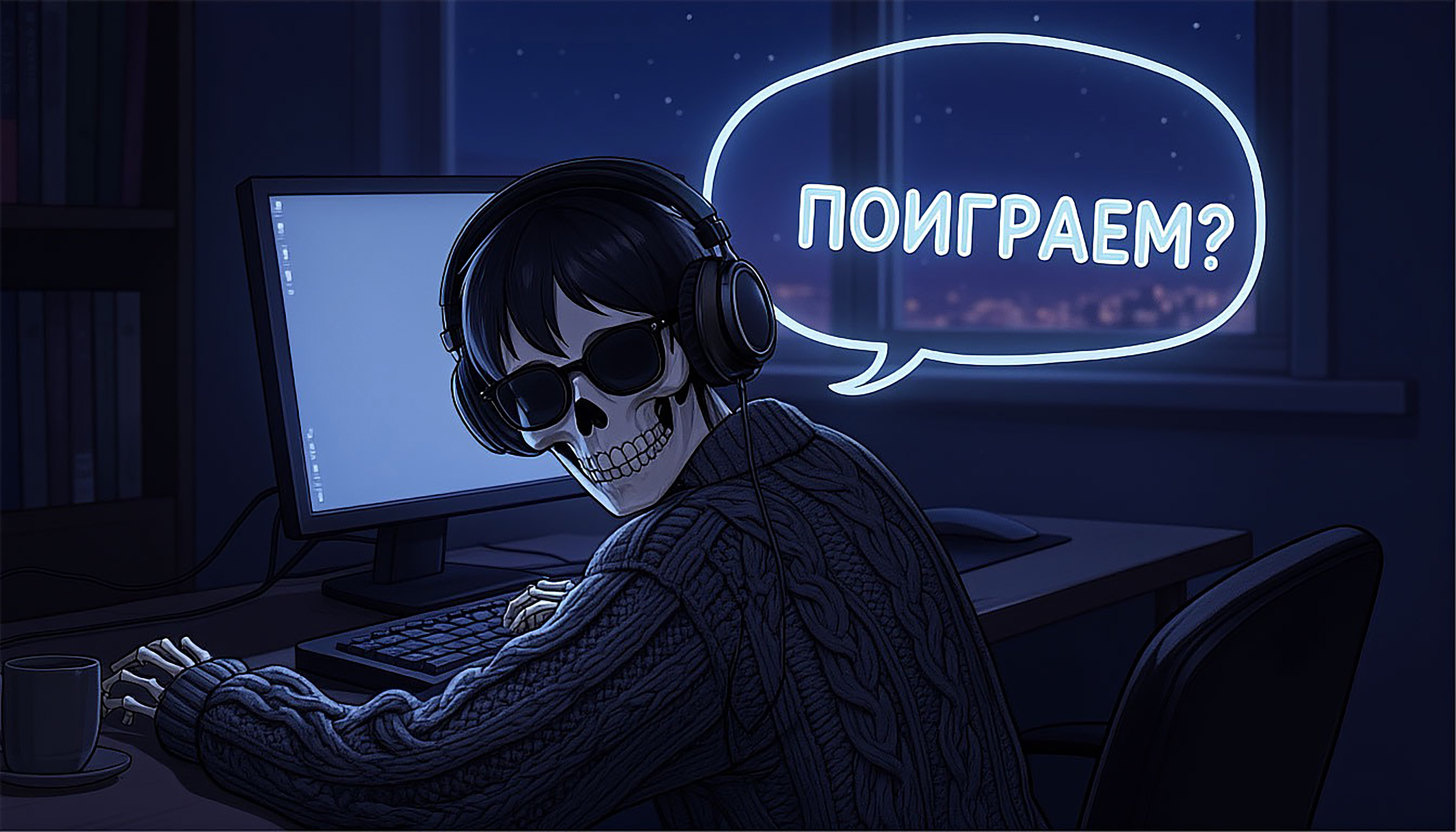 Free photo The Grim Gambler