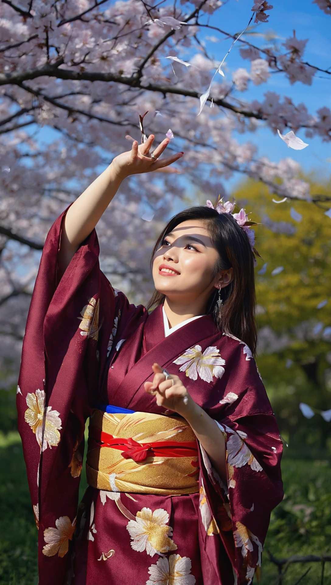 免费照片日本年轻貌美的女孩用手遮住灿烂的阳光