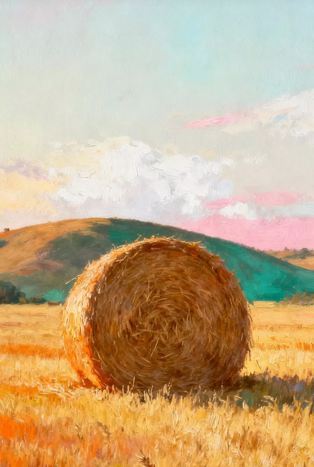 Wallpapers field a mountain sky on the desktop