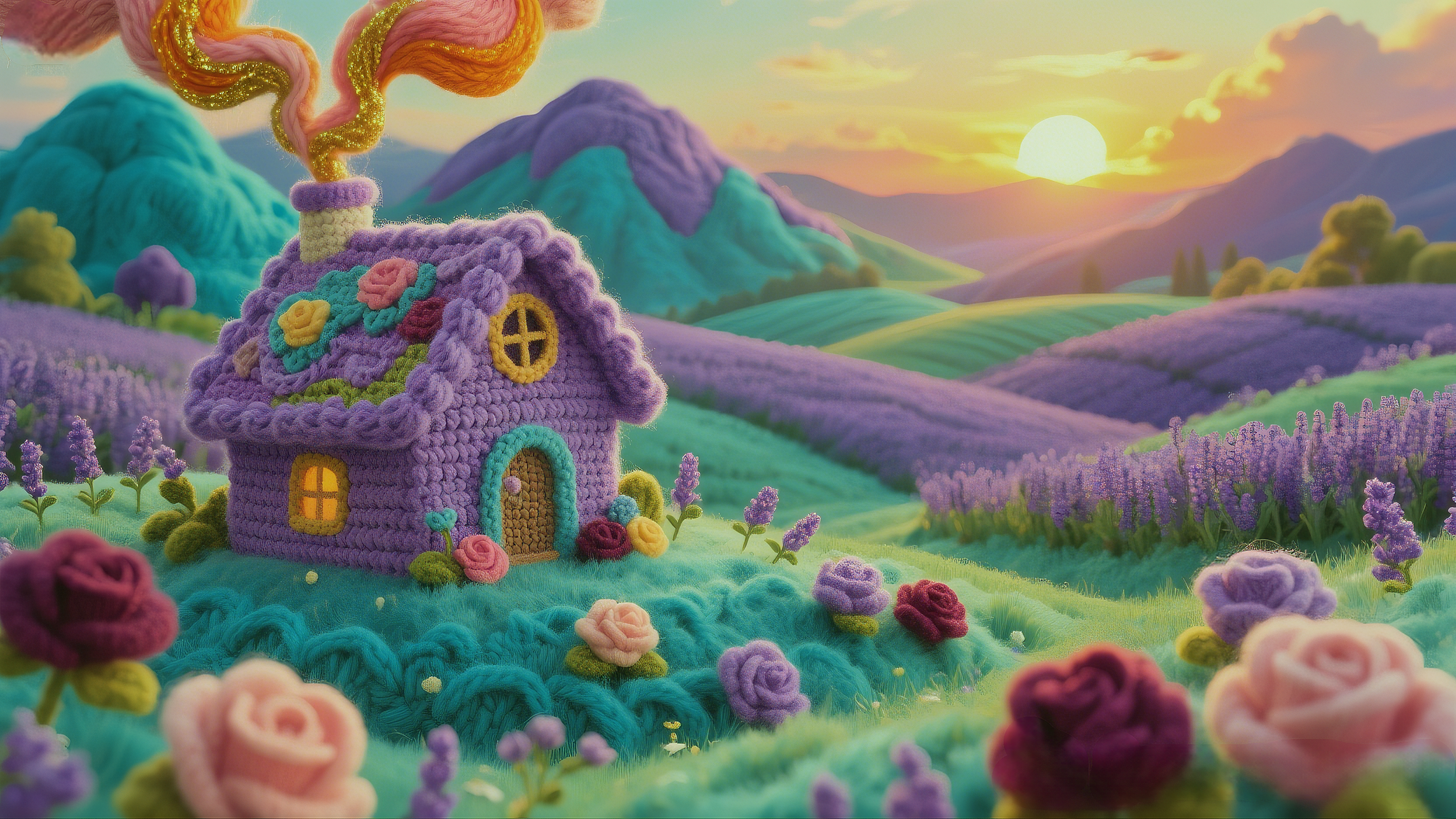 Картина, которая, кажется, сделана из цветов