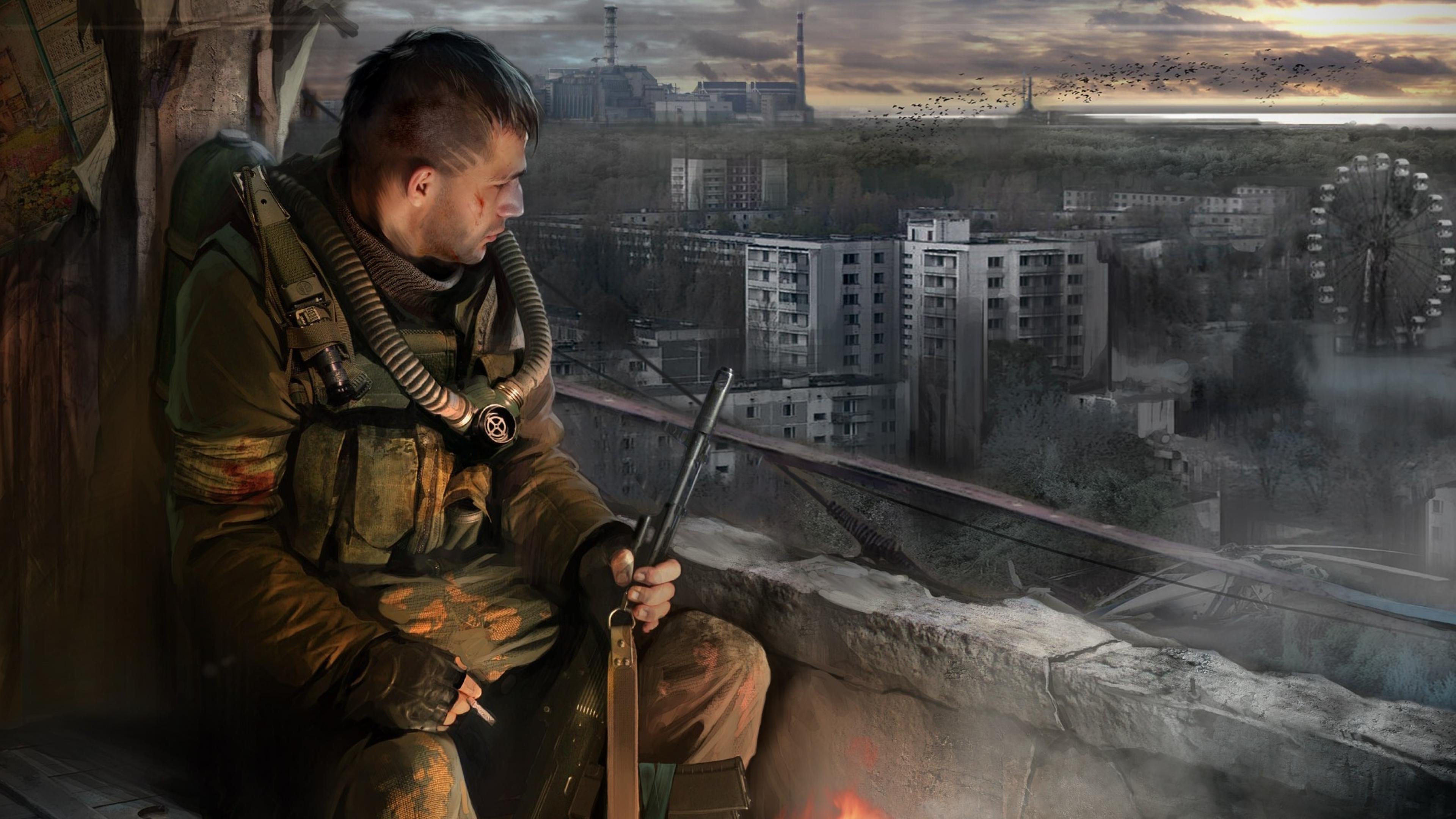 S.T.A.L.K.E.R. view from a high-rise on Pripyat