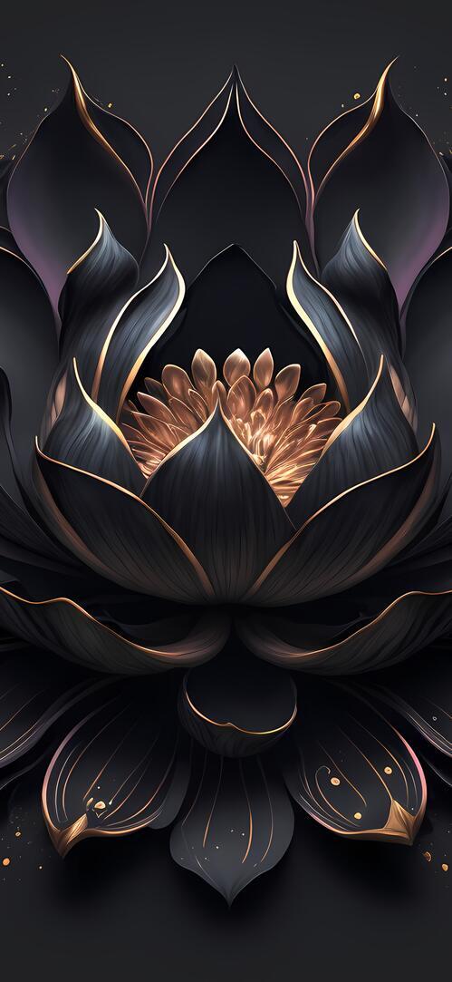 Бесплатное фото Черный лотос