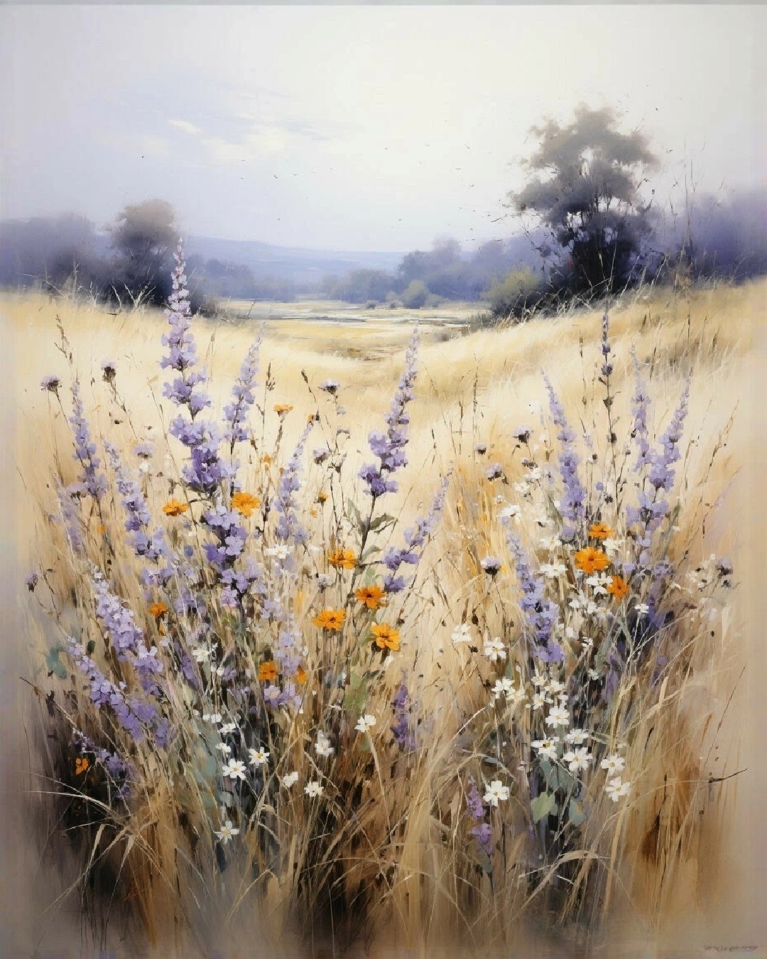 Бесплатное фото Полевые цветы акварелью