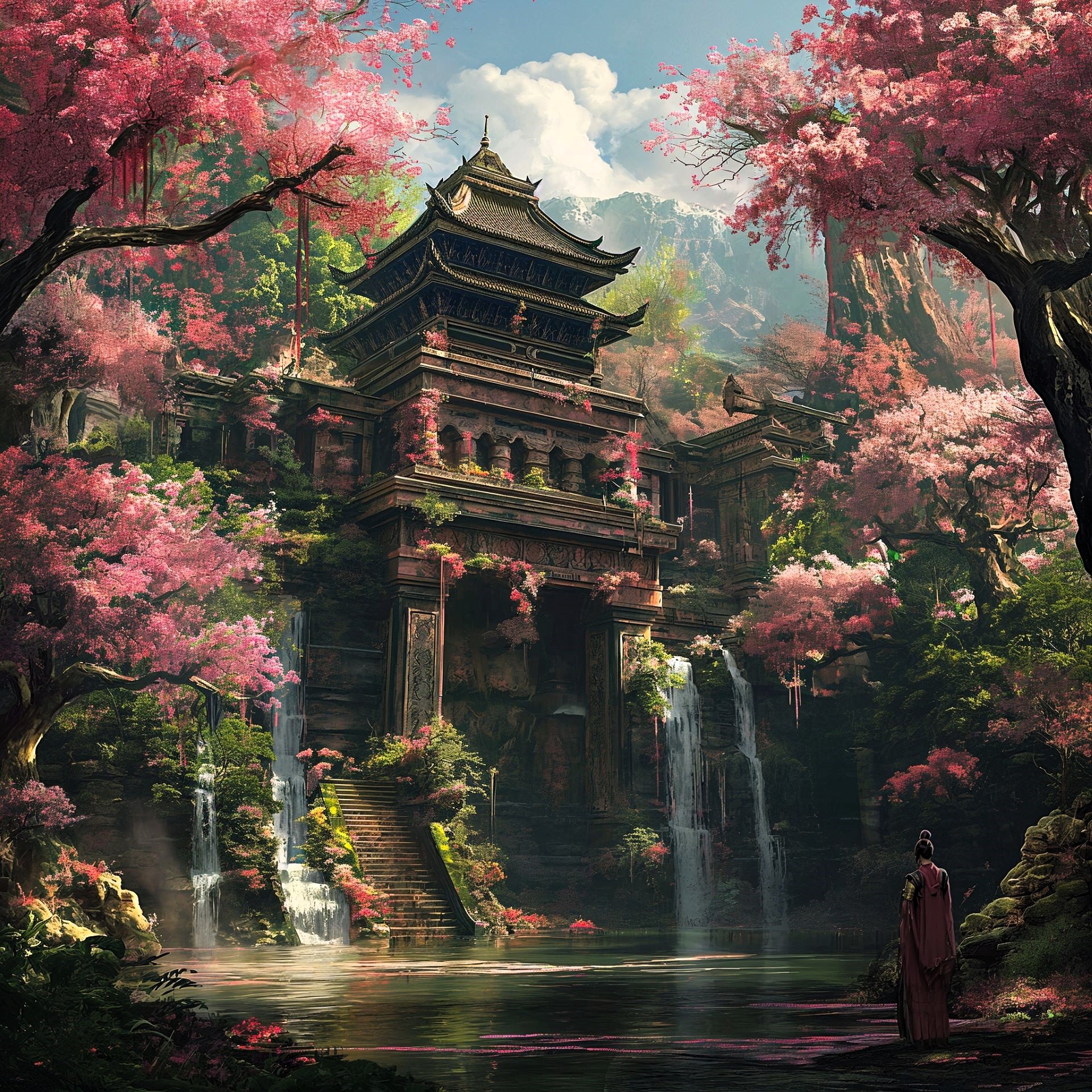 Japanese landscape.Art