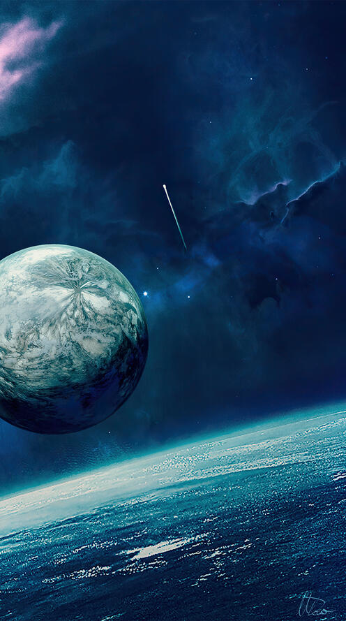 Обои космос девиантное искусство планета на рабочий стол
