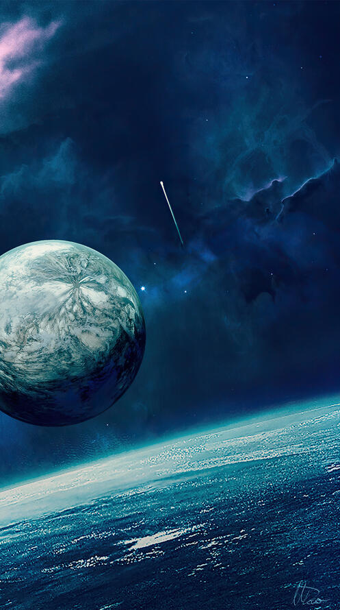 Обои космос девиантное искусство планета на рабочий стол