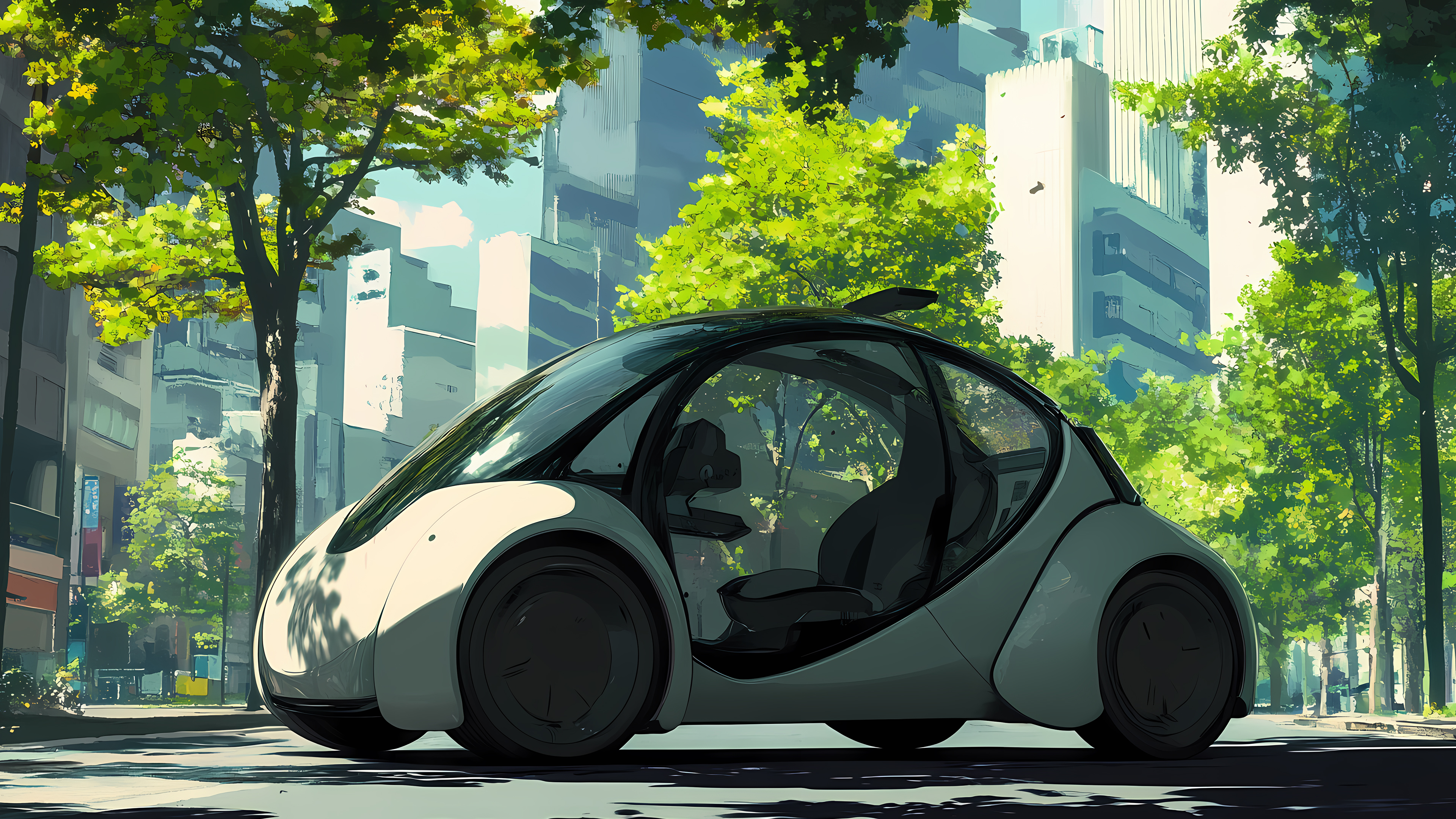 Бесплатное фото Электрокар Арт