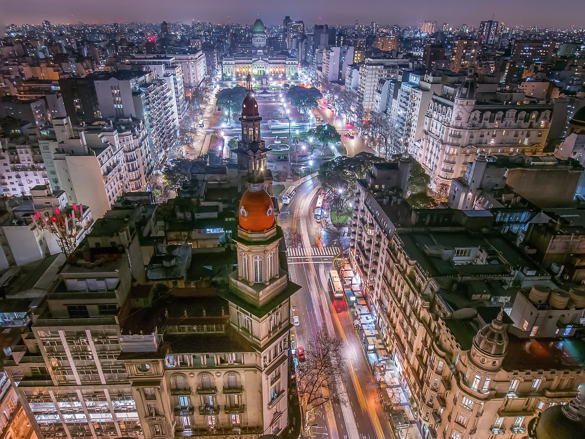 Wallpapers Buenos Aires lights night on the desktop