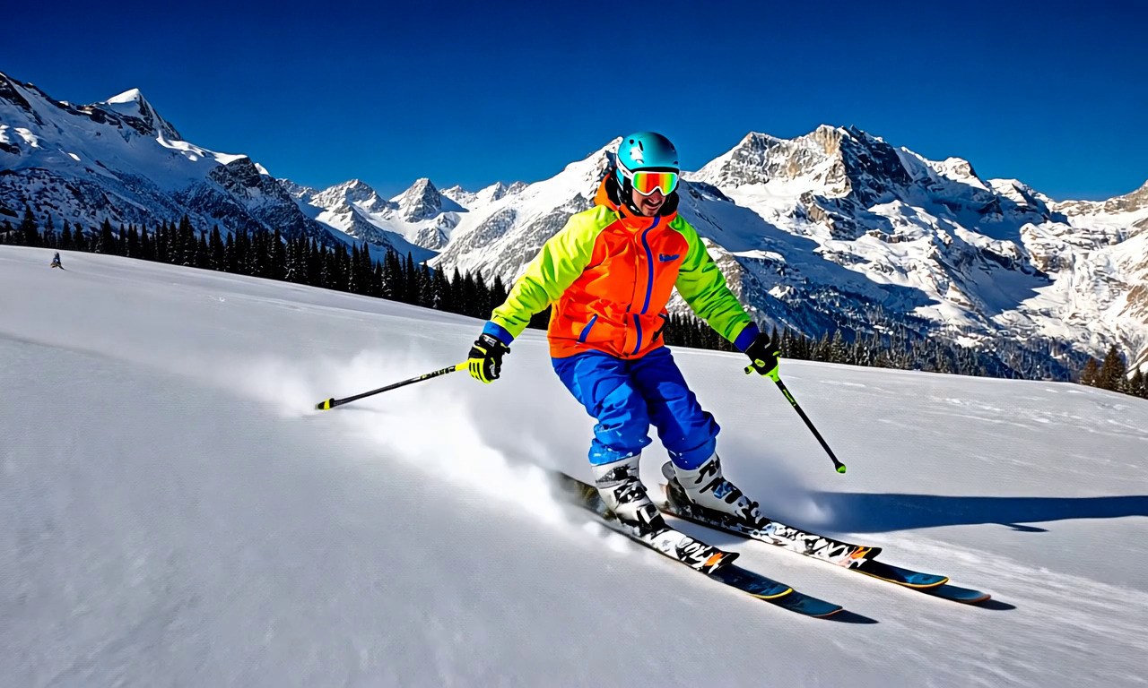 免费视频桌面视频壁纸，高山滑雪